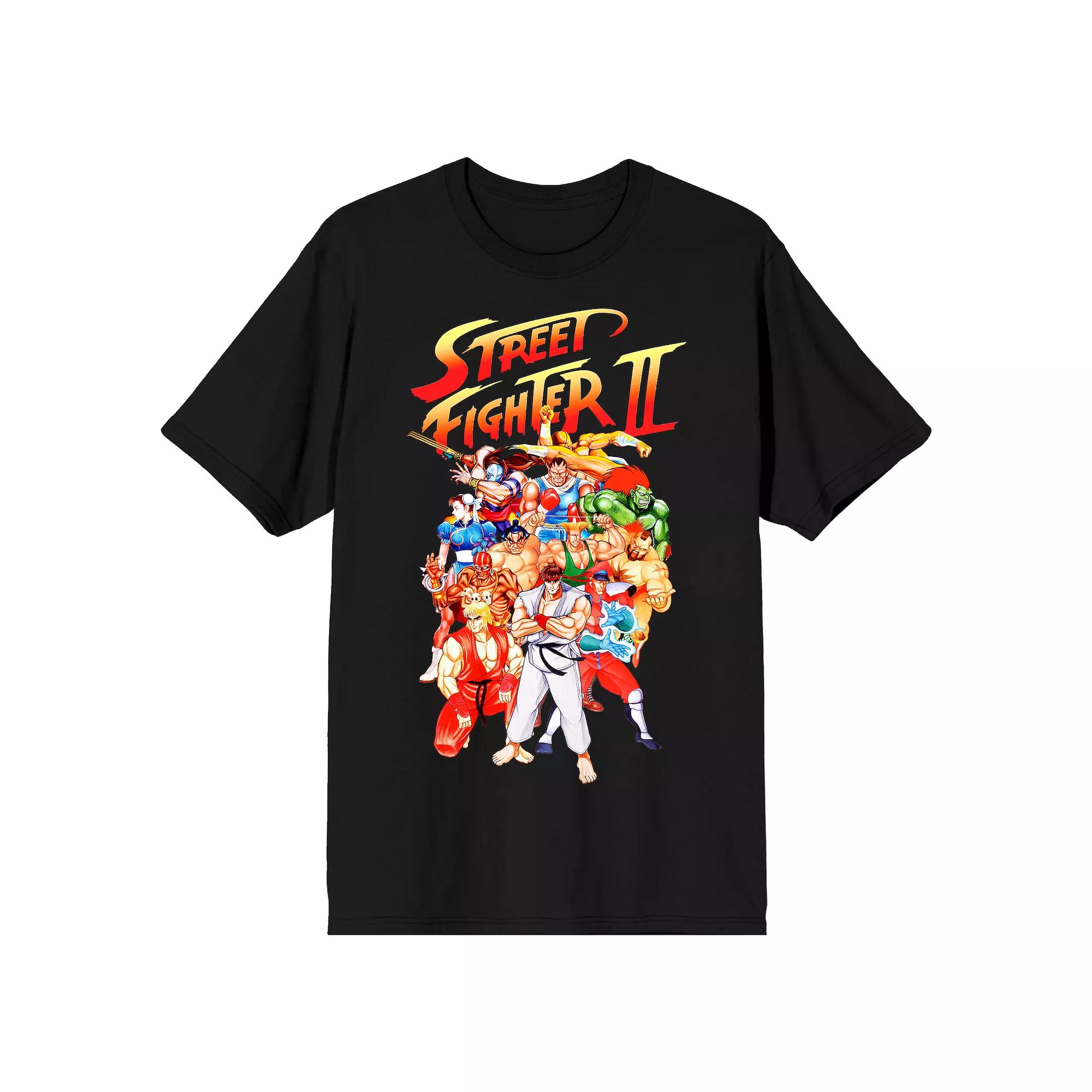 Men's Street Fighter Character Group Tee, Size: XL, Black Product Image