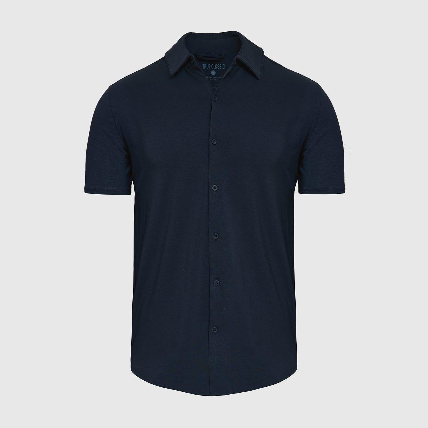 Navy Short Sleeve Knit Shirt Product Image