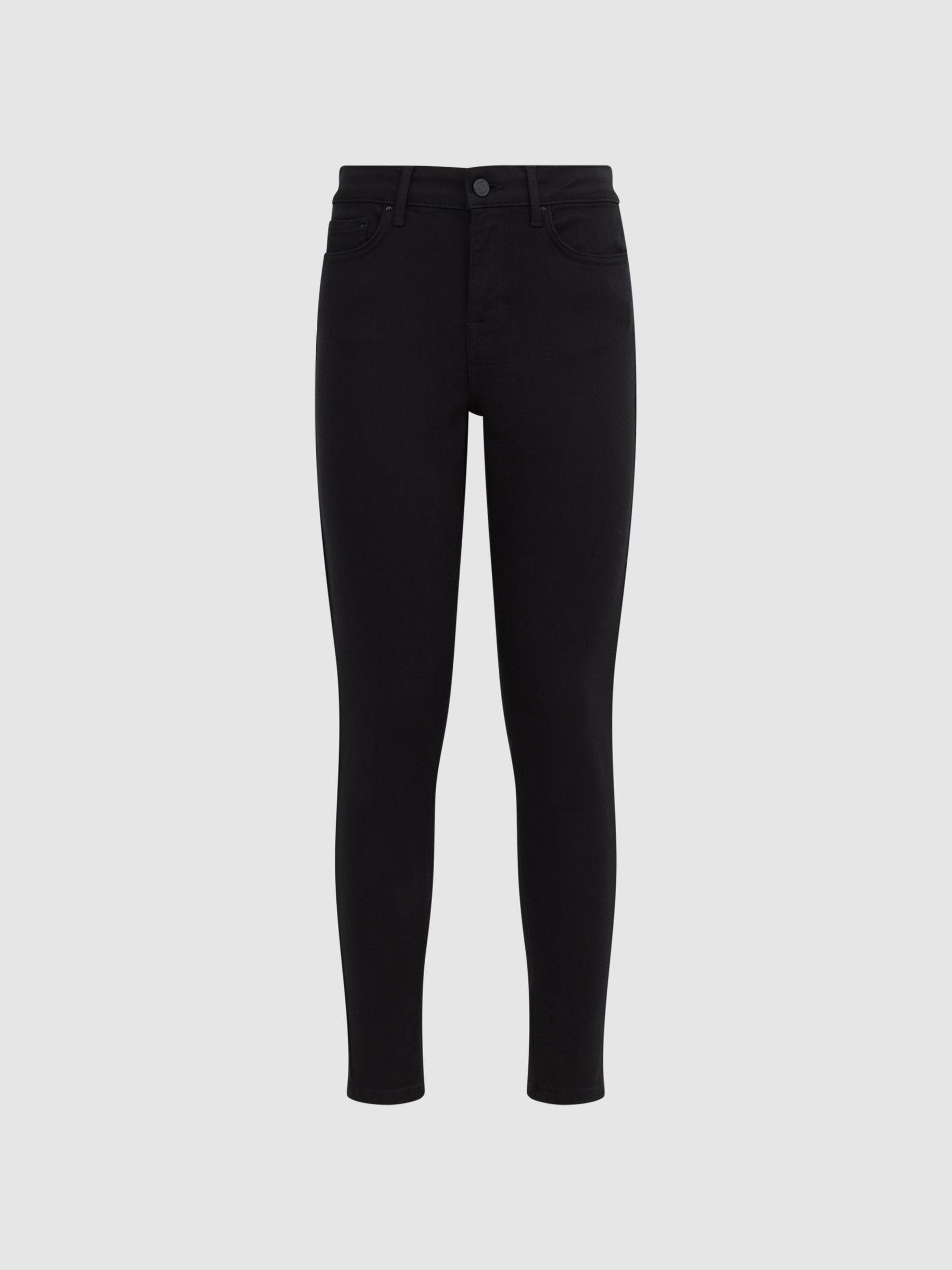 Mid Rise Skinny Jeans in Black Product Image