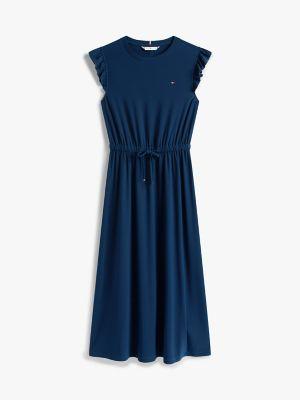 Flutter-Sleeve Jersey Midi Dress Product Image
