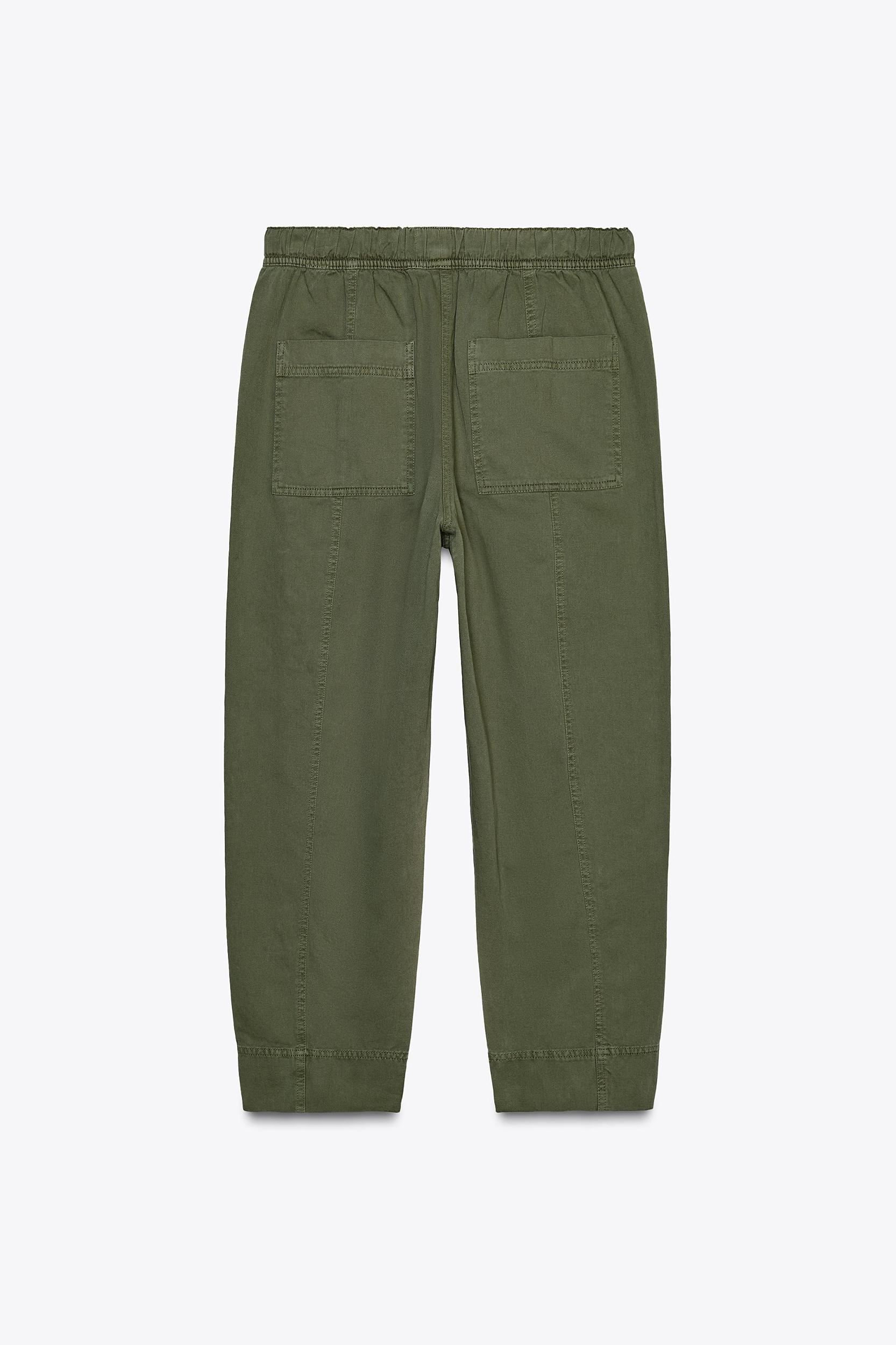 ELASTIC WAISTBAND COTTON PANTS Product Image