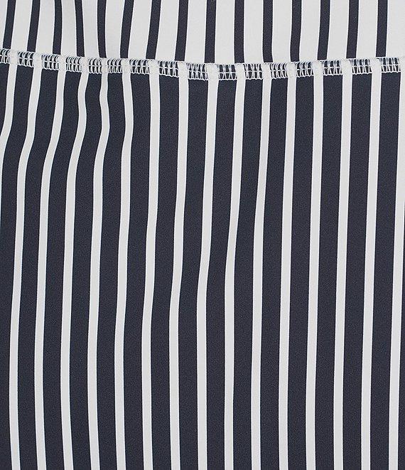 Addison Bay Stripe Print Flounce Pull-On A-Line Skirt Product Image