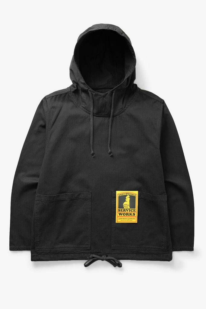 Herringbone Market Smock - Black Product Image