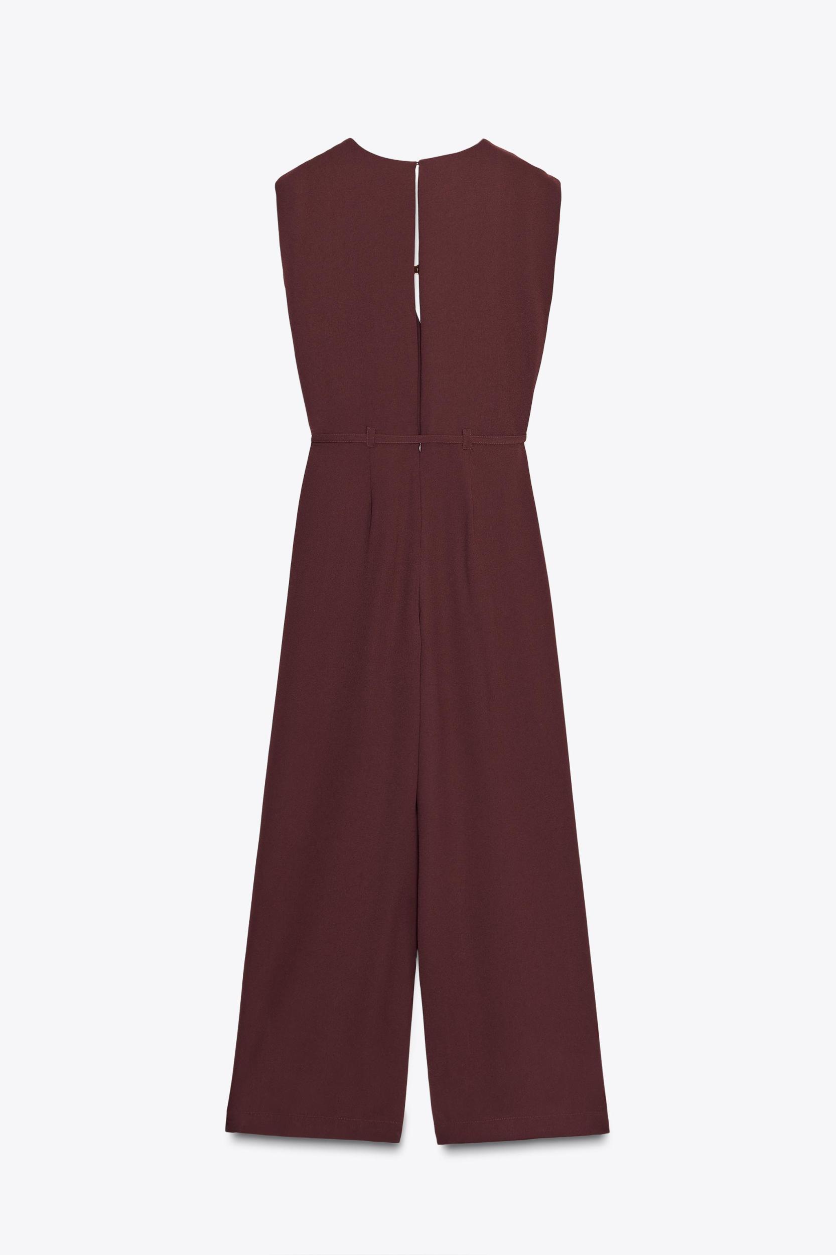 WIDE-LEG BELTED JUMPSUIT Product Image