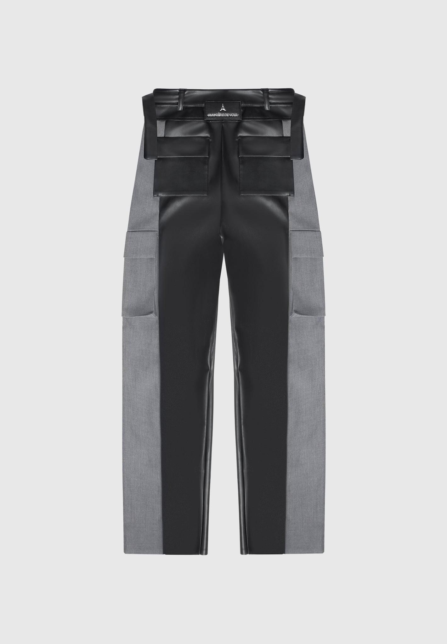 Tailored Cargo Trousers - Grey/Black Female Product Image