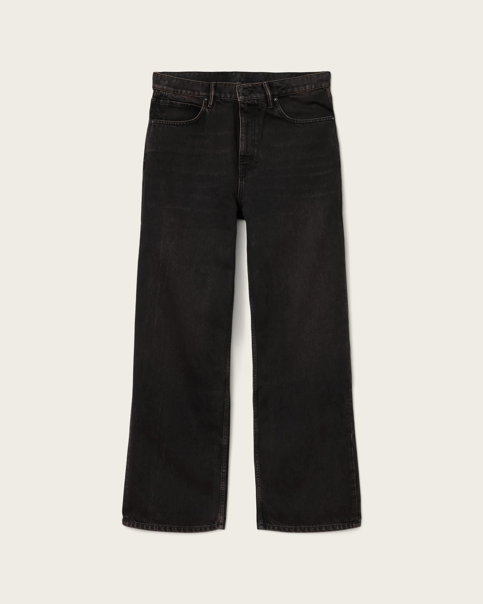 Lenny Wide Leg Denim Jeans OVERDYED BROWN | ALLSAINTS US Product Image