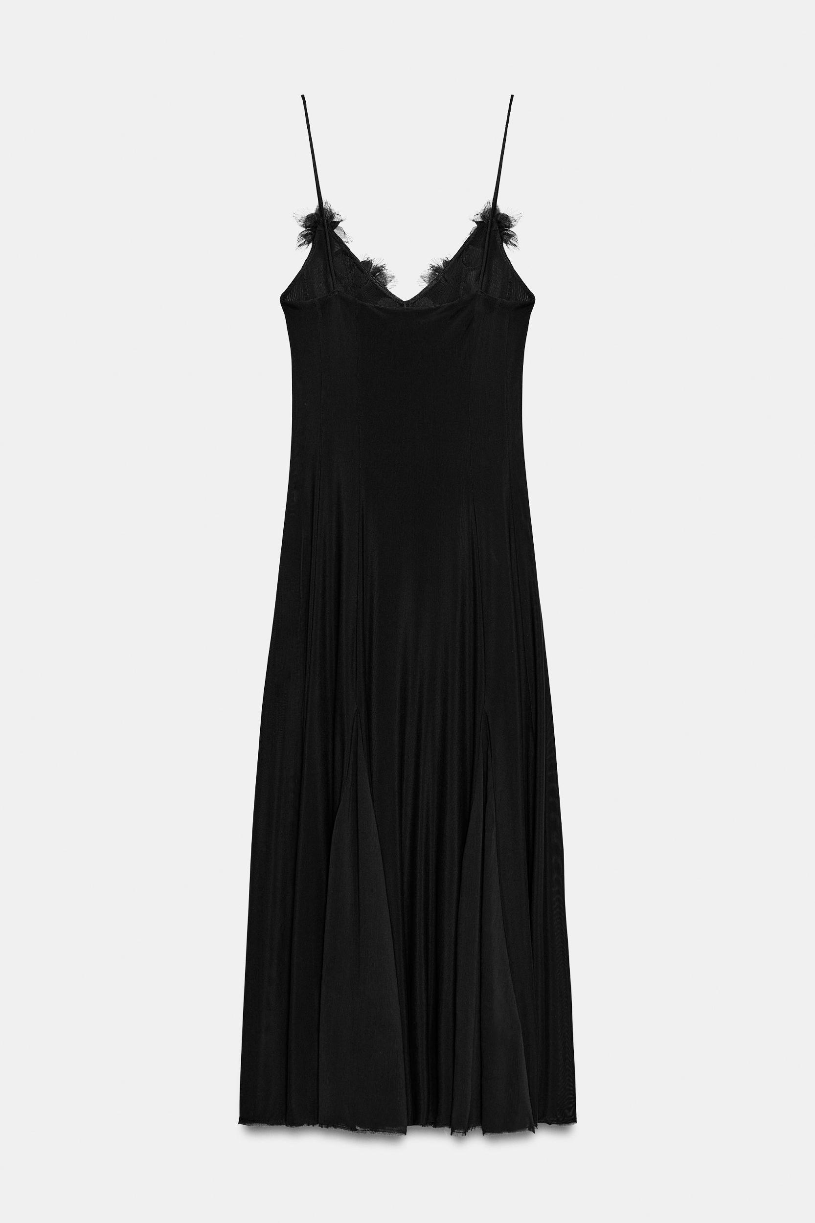 TULLE FLORAL MIDI DRESS Product Image
