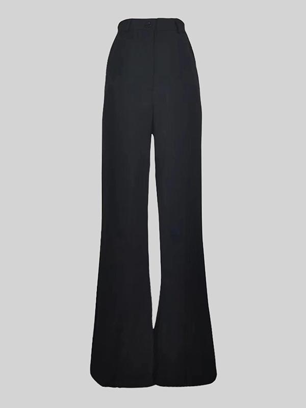Loose Wide Leg High-Waisted Solid Color Pants Trousers Product Image