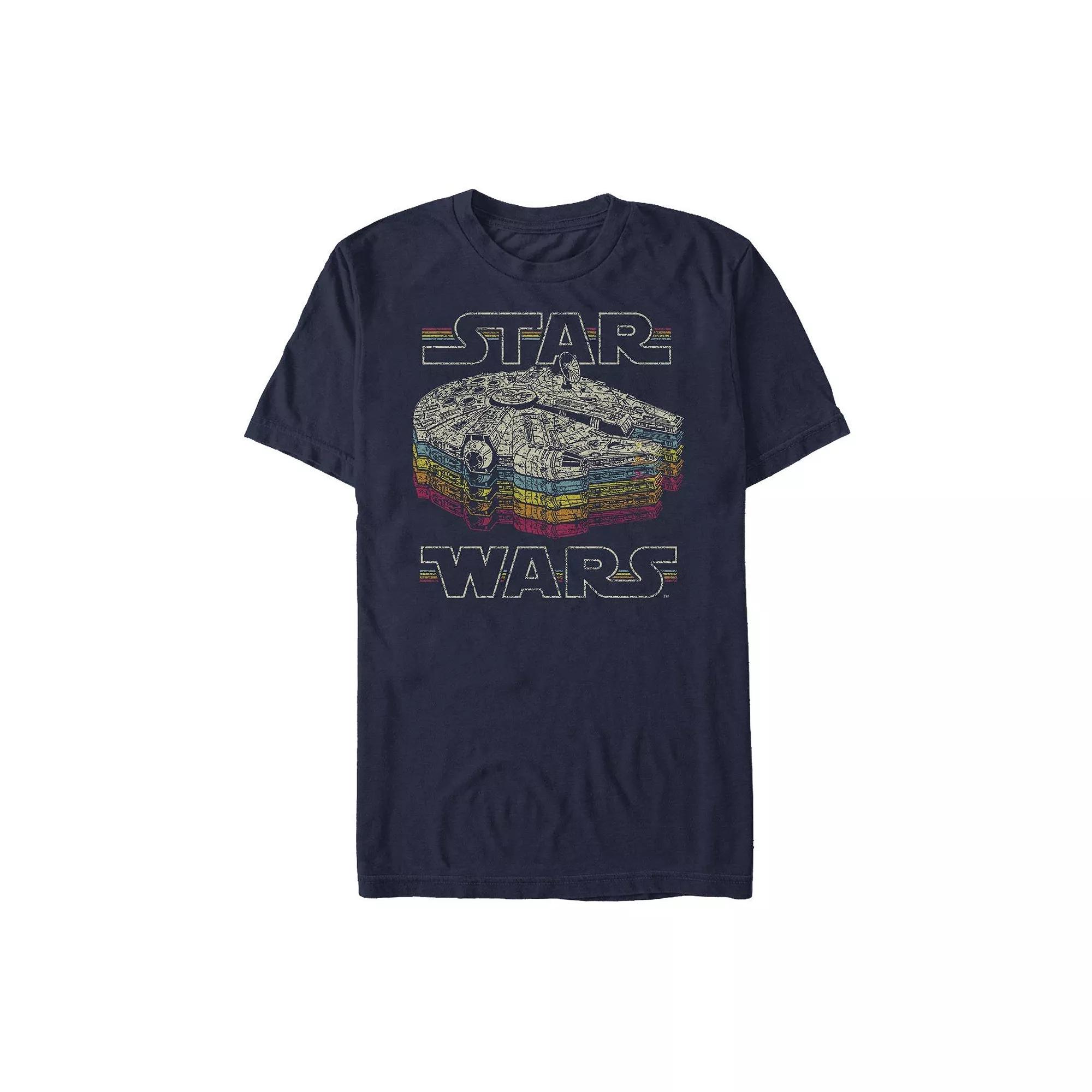 Men's Star Wars Millennium Falcon Rainbow Fade Tee,  Product Image