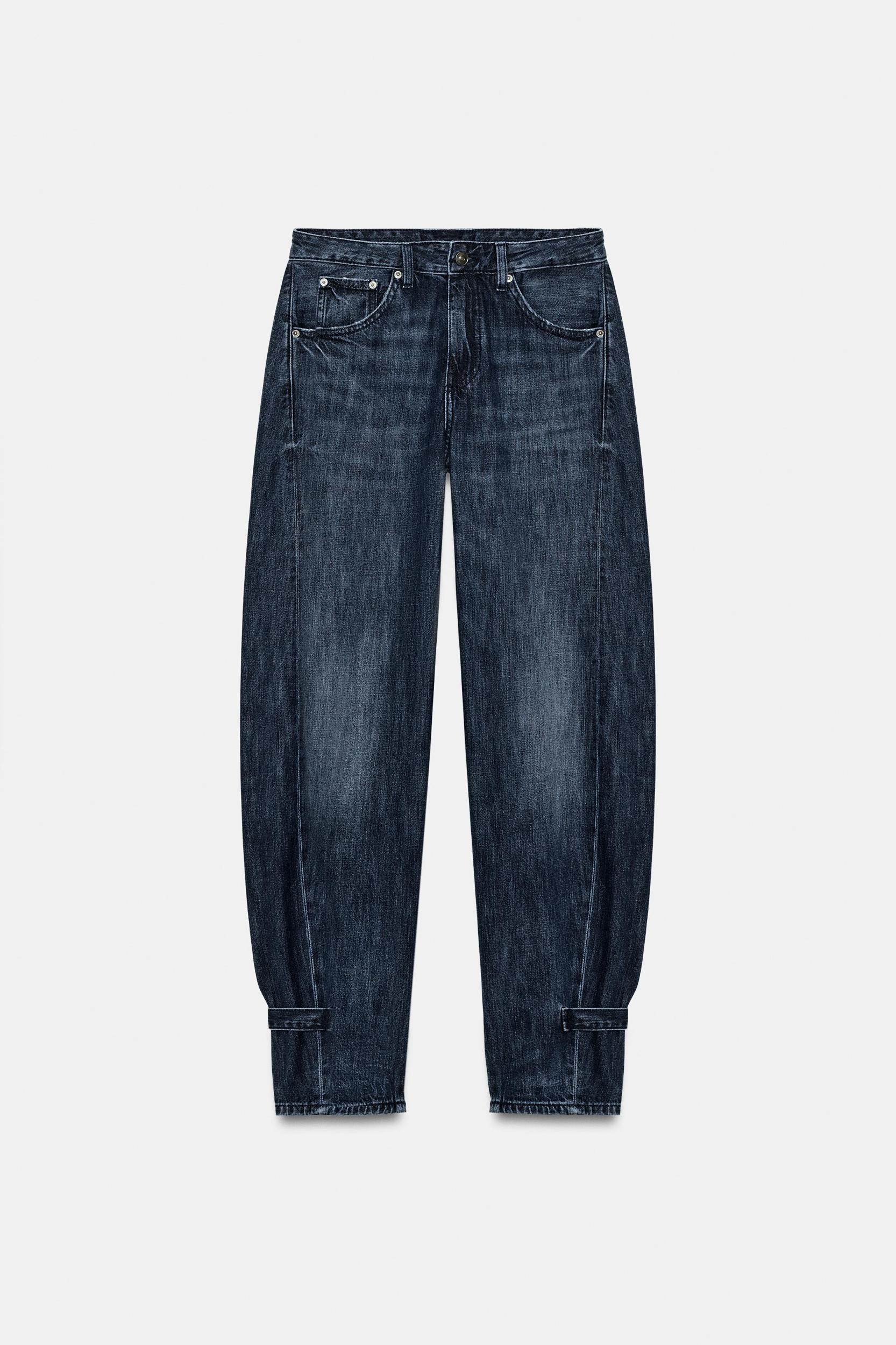 TRF MID-RISE BALLOON JEANS WITH LOOPS Product Image