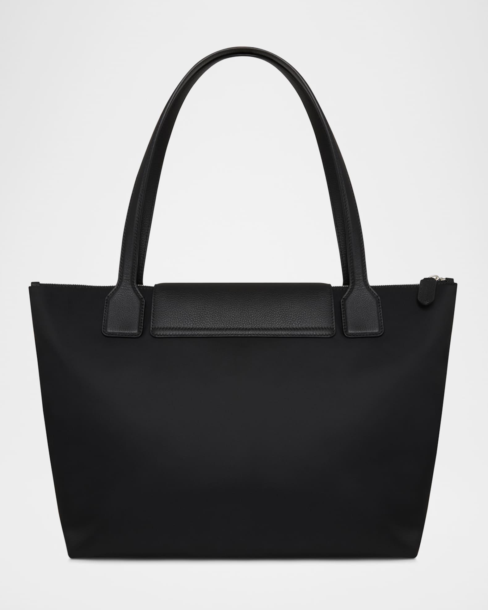 Nylon and Leather Travel Tote Bag Product Image