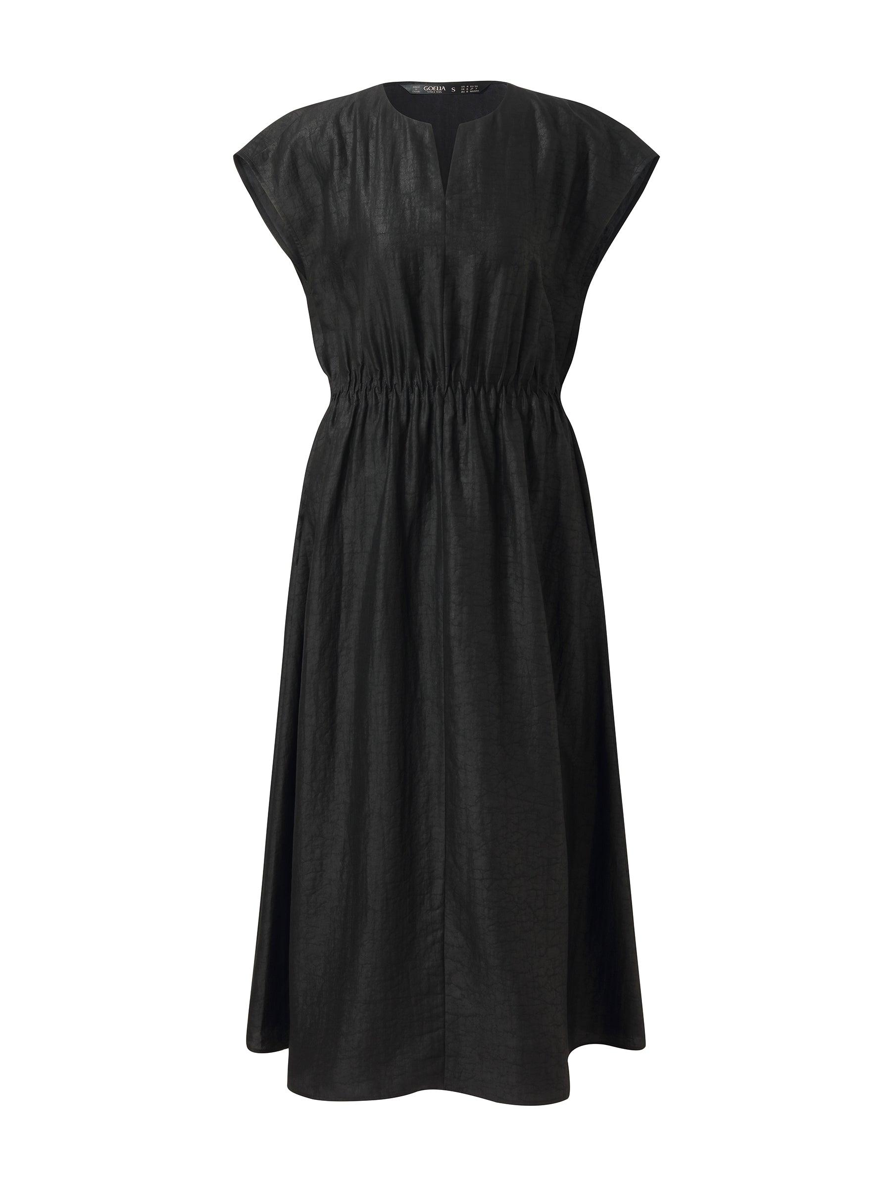 18MM Xiang Yun Silk Women Elastic Waist Maxi Dress Product Image