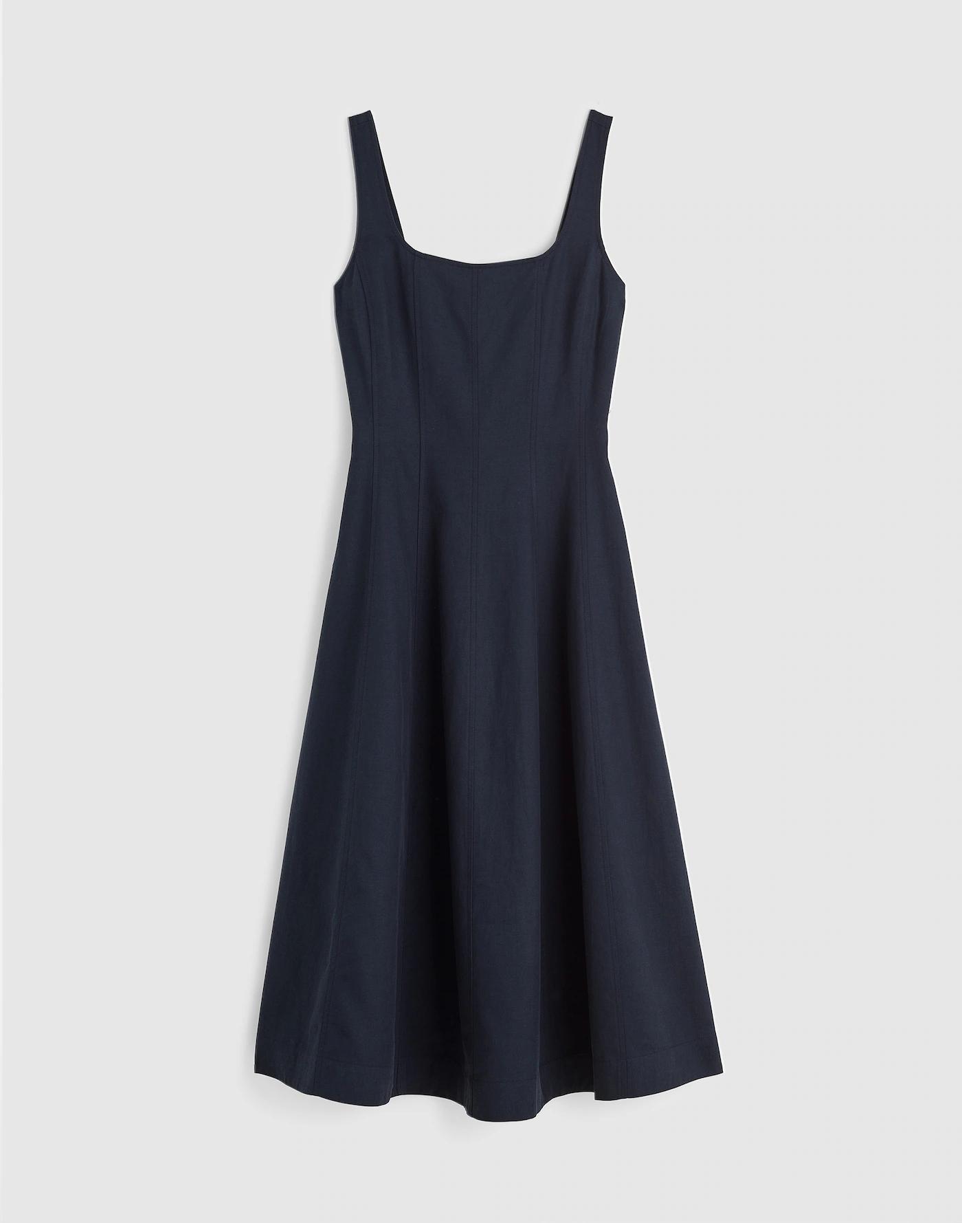 Seamed Squareneck Midi Dress Product Image