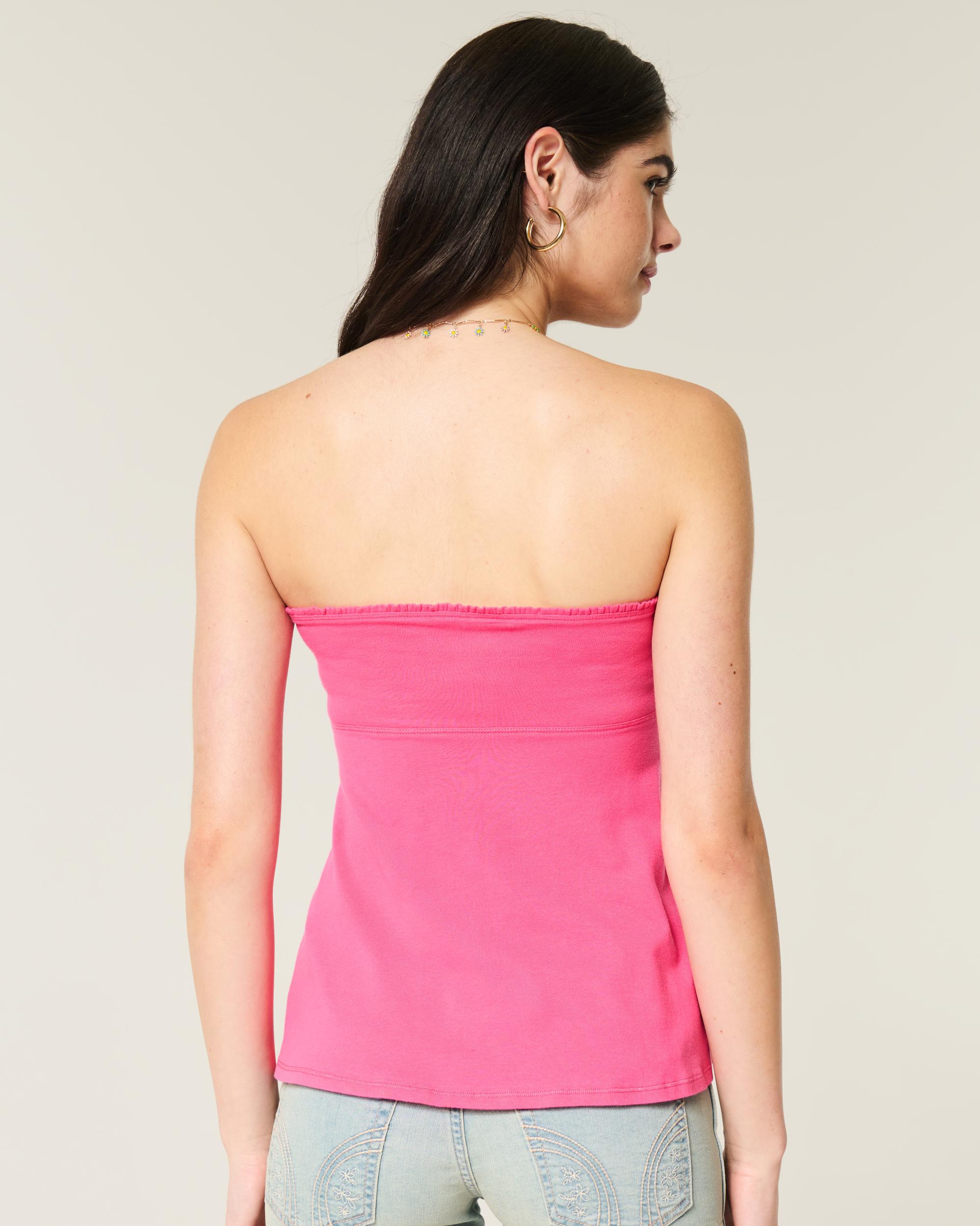 Easy Strapless Tie-Bust Babydoll Top Product Image