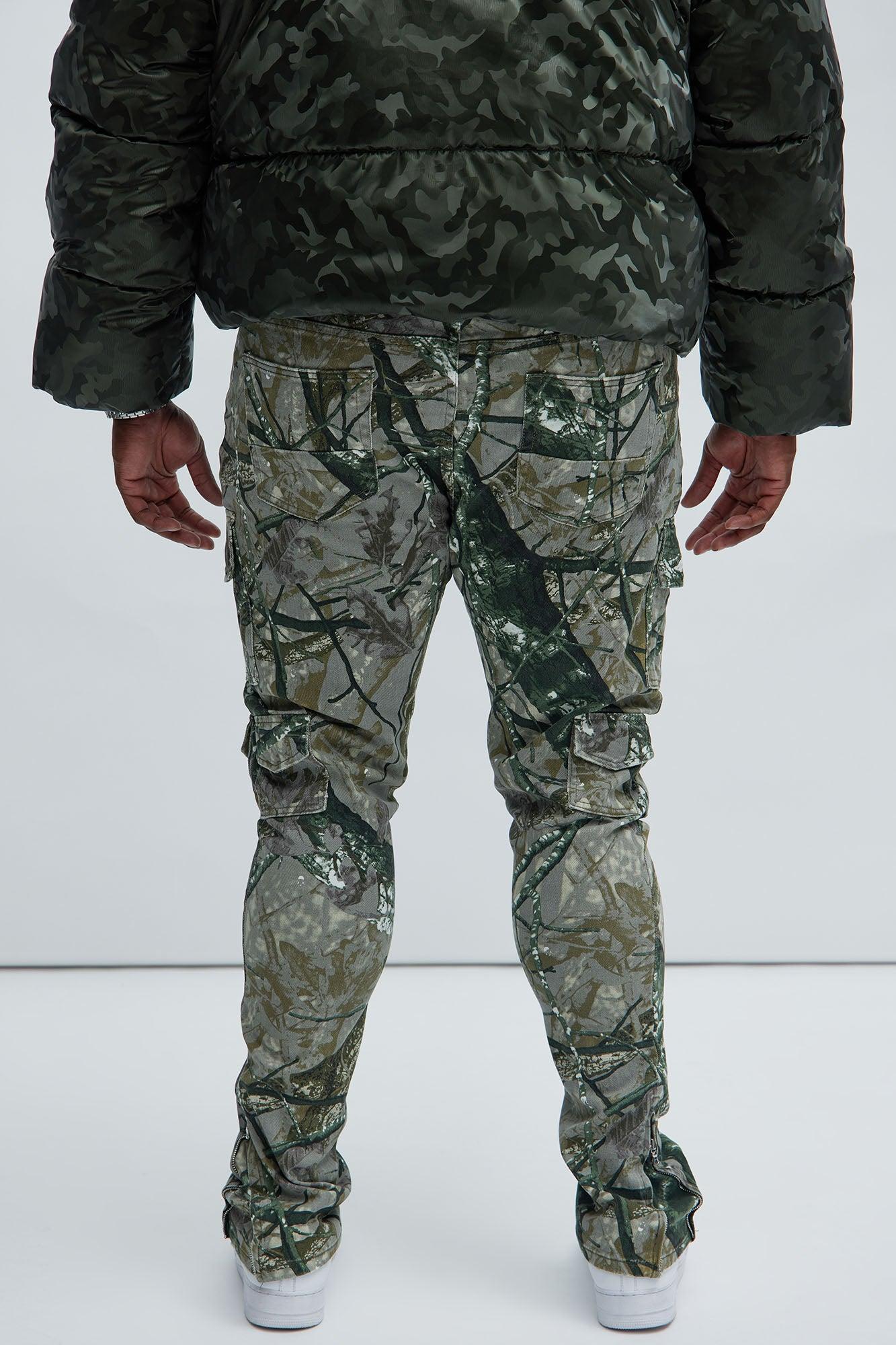 Convertible Stacked Skinny Flare Jeans - Taupe/combo Product Image