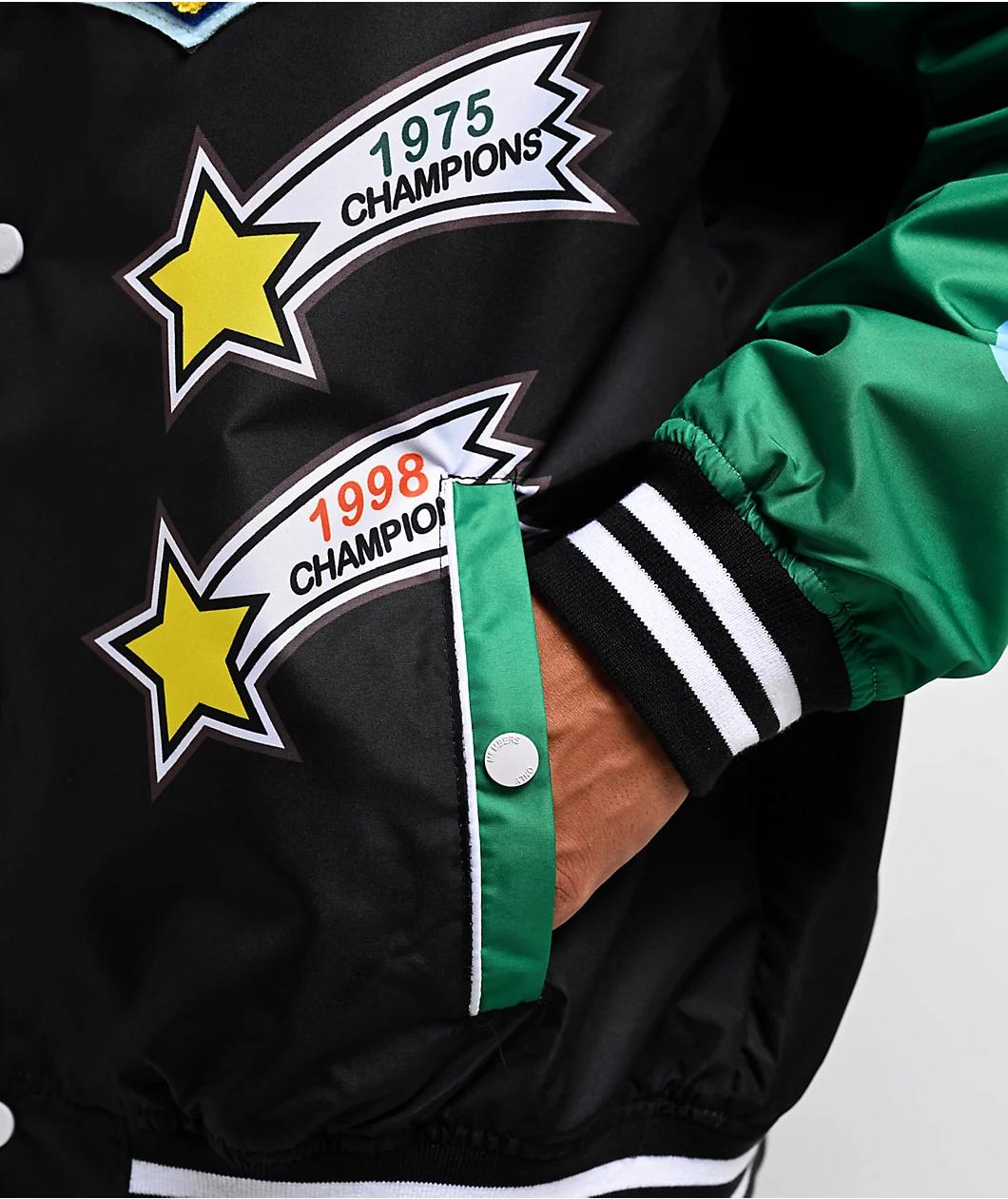 Members Only Black & Green Varsity Jacket Product Image