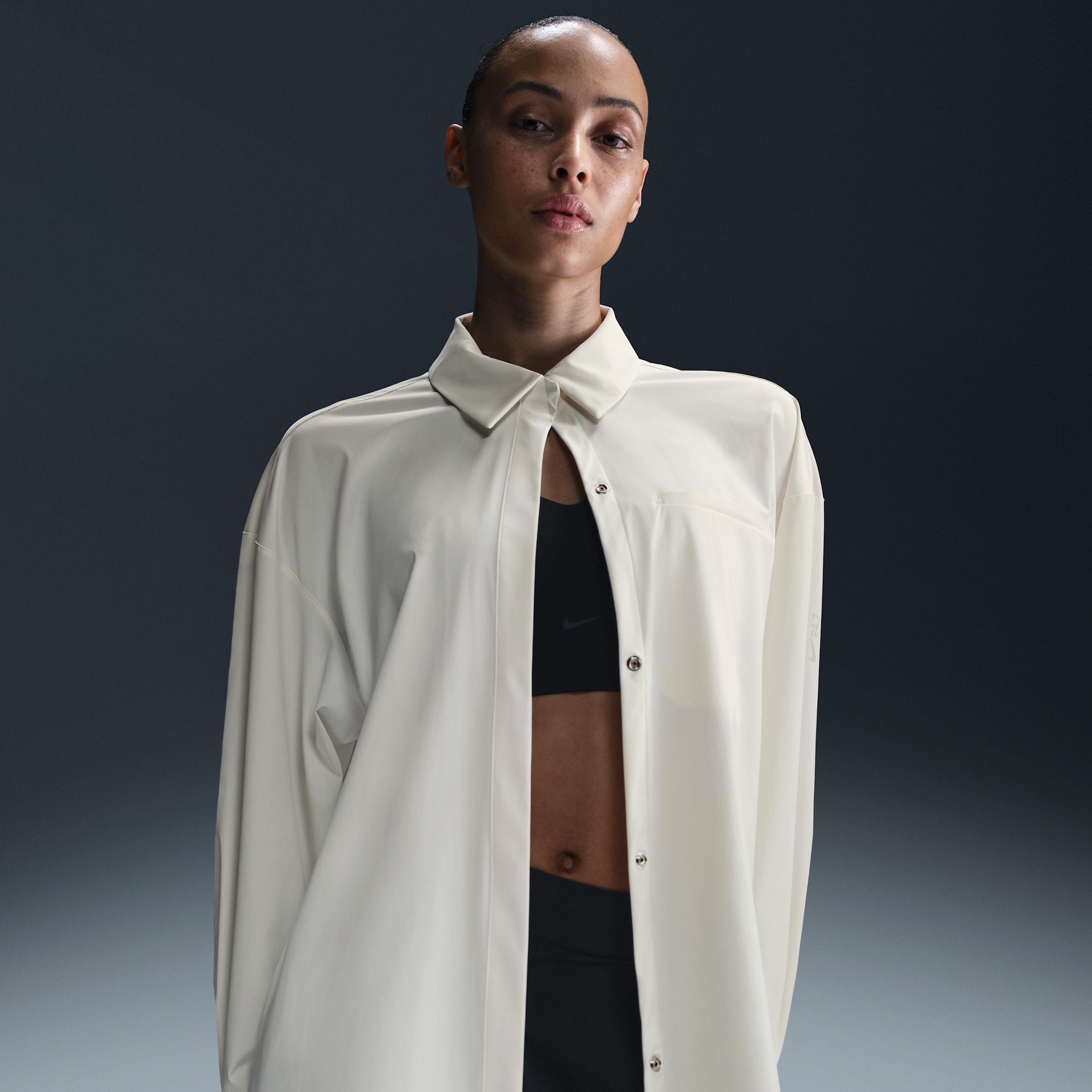 Nike Womens 24.7 PerfectStretch Dri-FIT Oversized Long-Sleeve Shirt | HM8385-455 Product Image