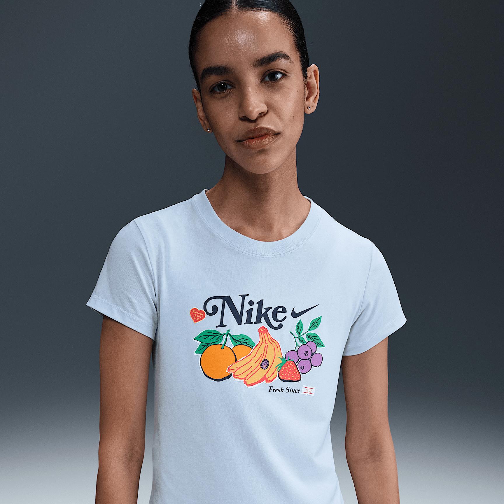 Womens Nike Sportswear Chill Knit Slim Cropped T-Shirt | HV6408-423 Product Image