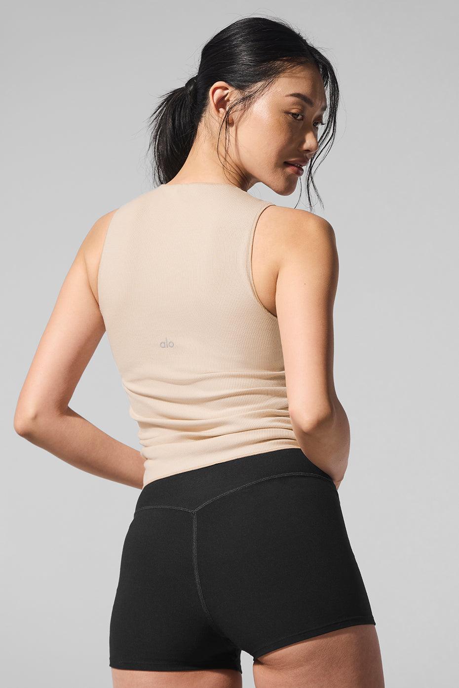 Ribbed En Pointe Tank - Macadamia Product Image
