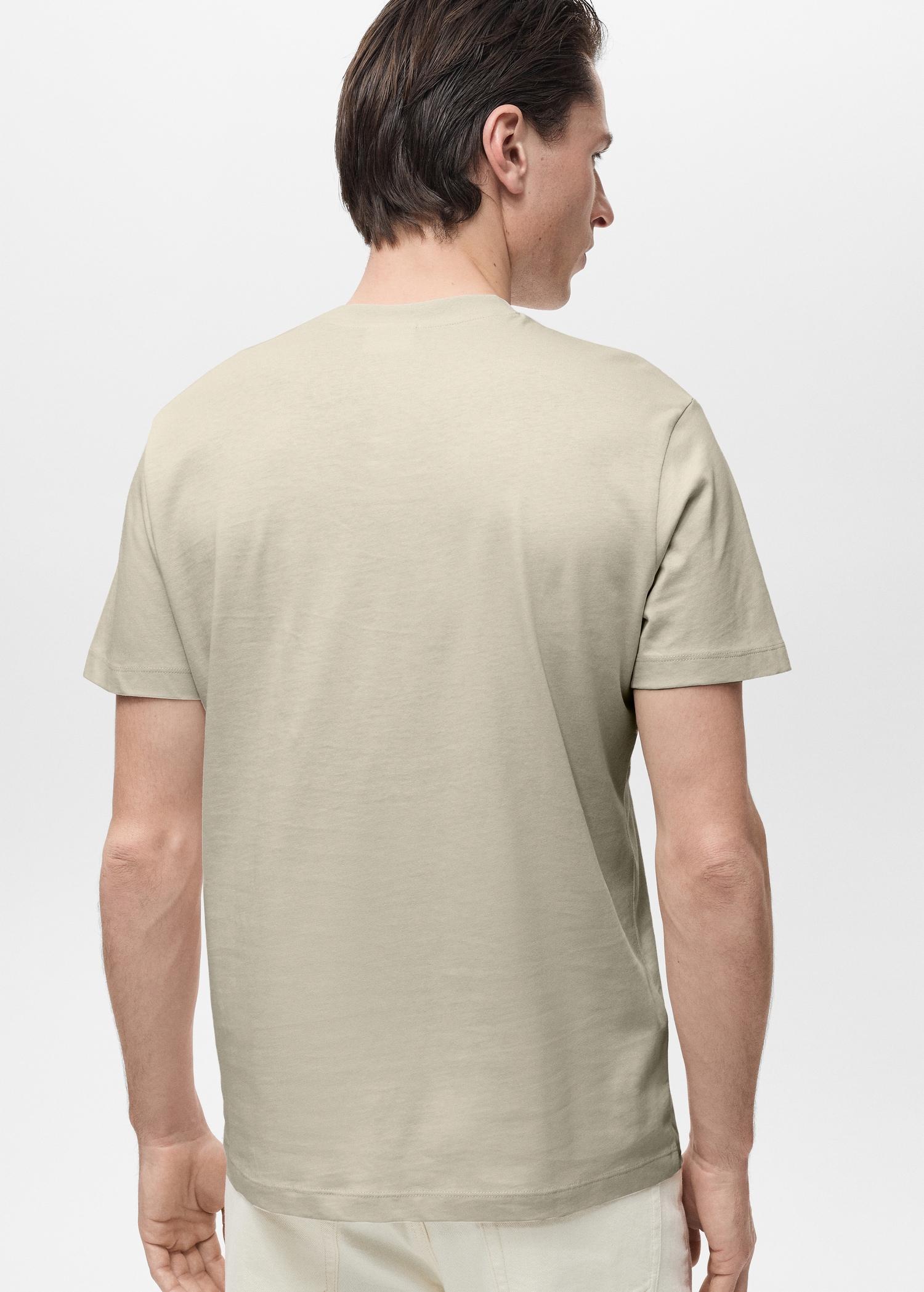 100% cotton slim-fit t-shirt - Men | MANGO USA Product Image
