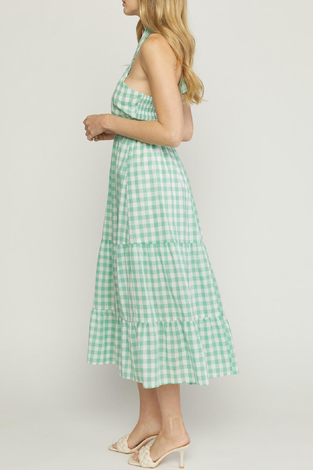 Gingham Halter Dress Product Image