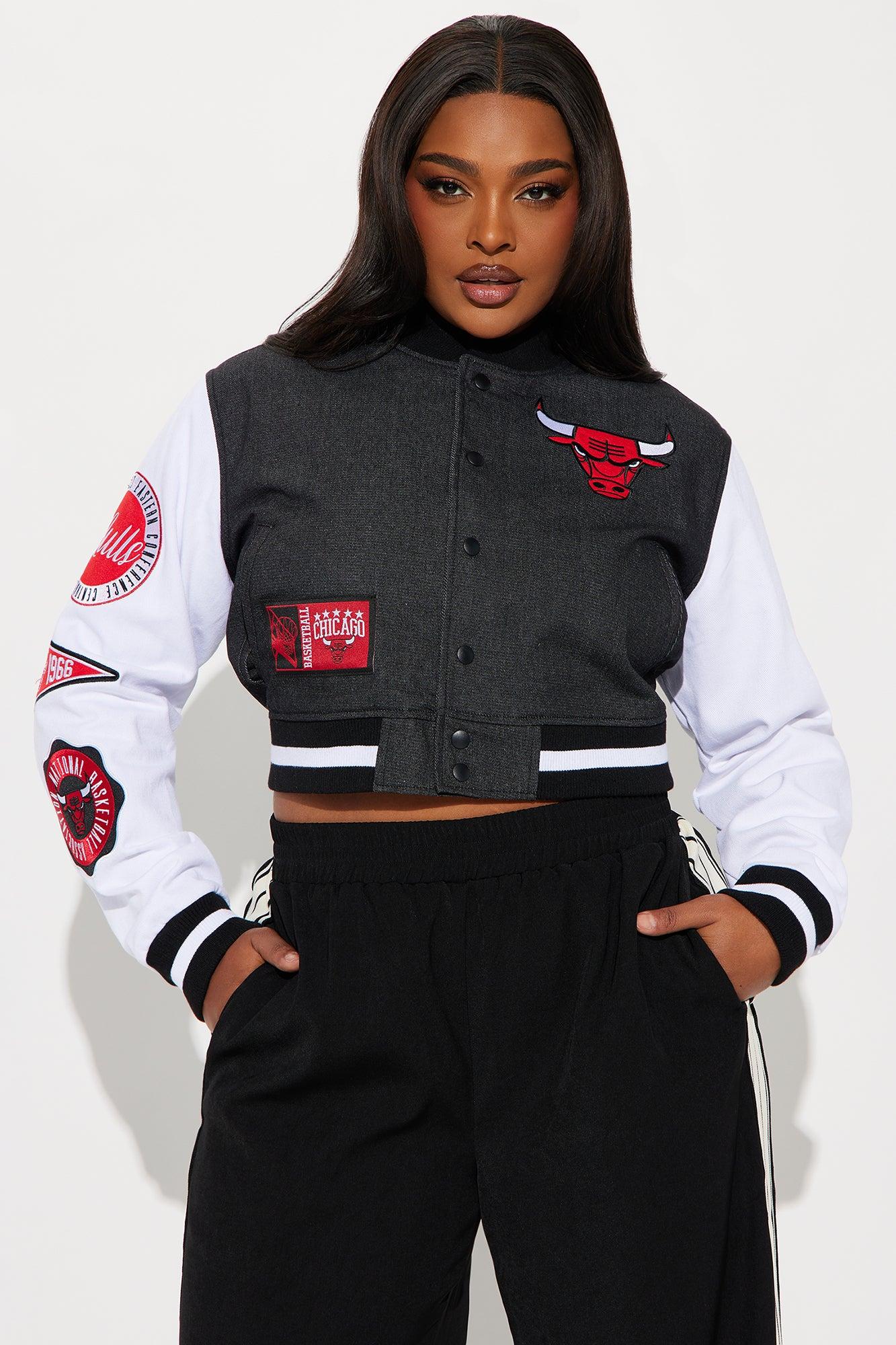 Bulls Home Game Jacket - Black Wash Female Product Image