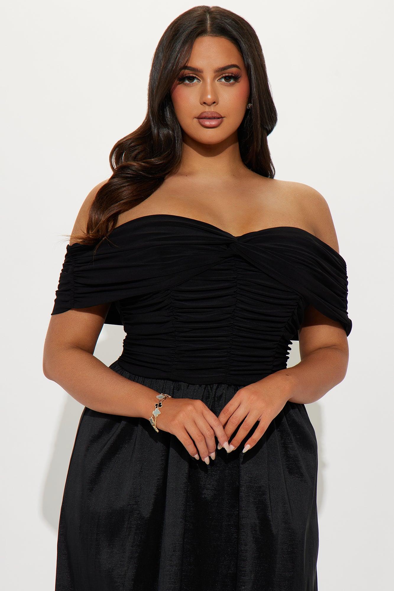 Tiana A Line Maxi Dress - Black Product Image