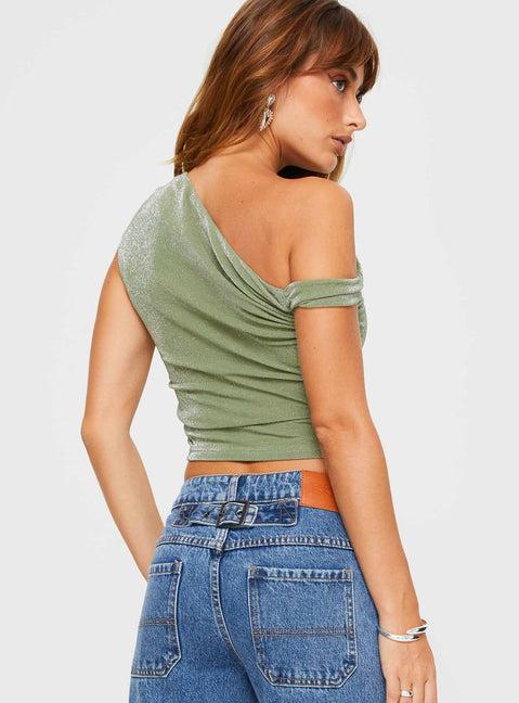 Beller Top Green Glitter Product Image
