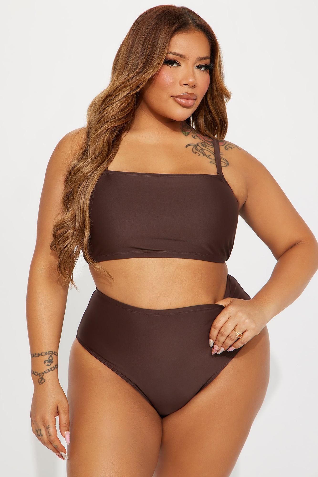 Maui Mix And Match Bandeau Bikini Top - Chocolate Product Image