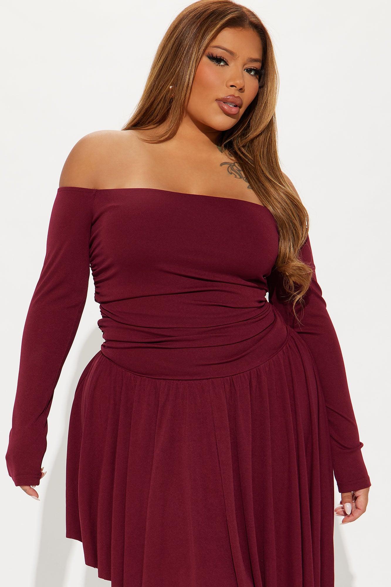 Runaway With Me Mini Dress - Wine Product Image