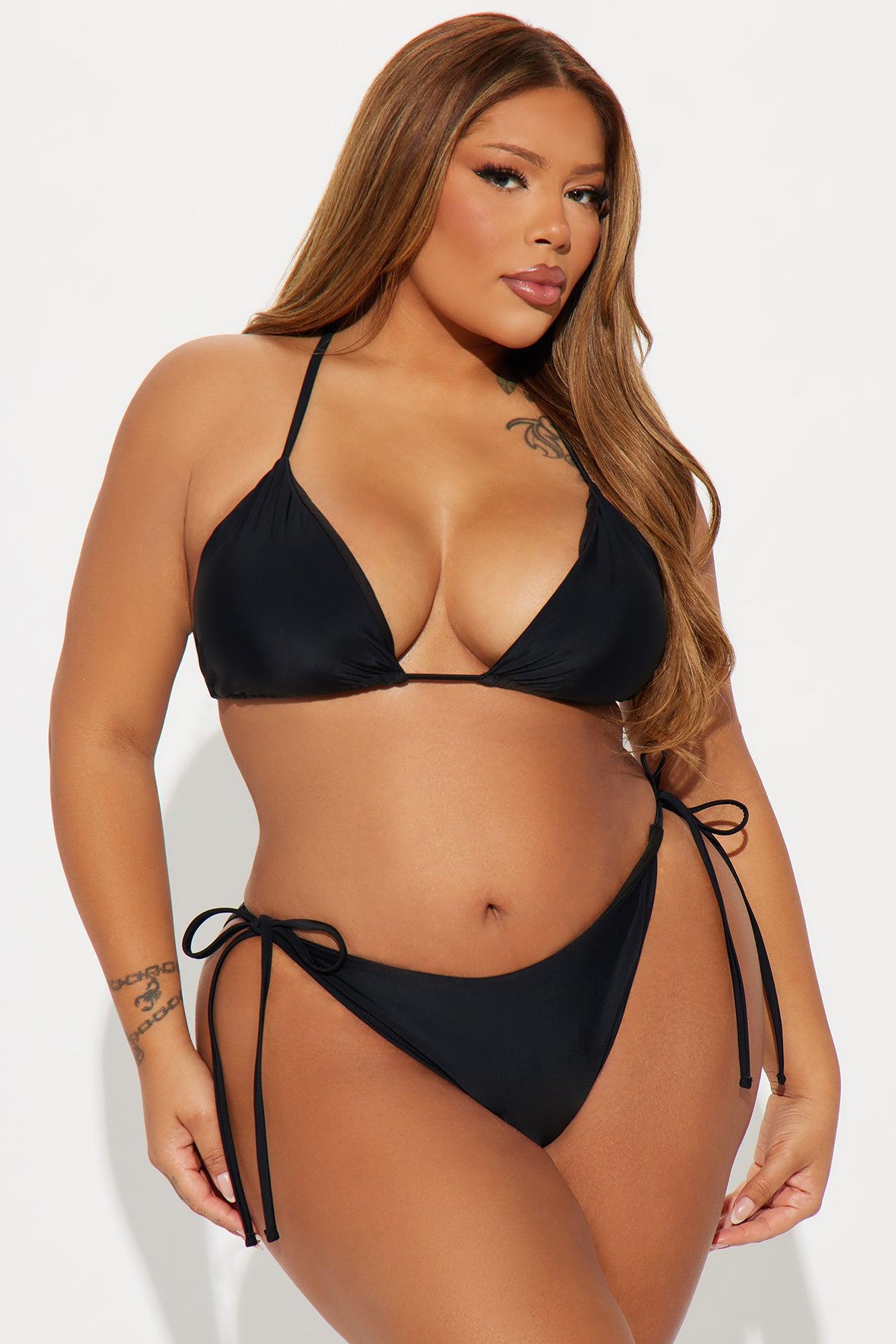 Vacations On The Sand 3 Piece Bikini Set - Mocha/combo Product Image
