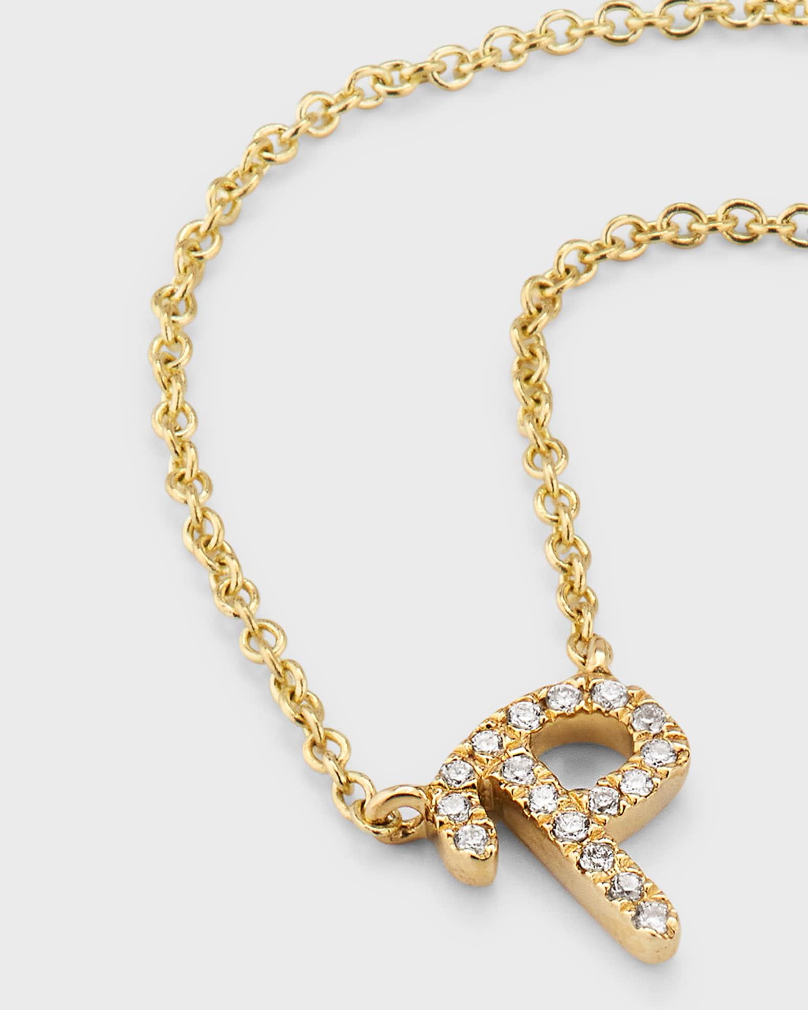 14k Diamond Pave Initial Necklace Product Image