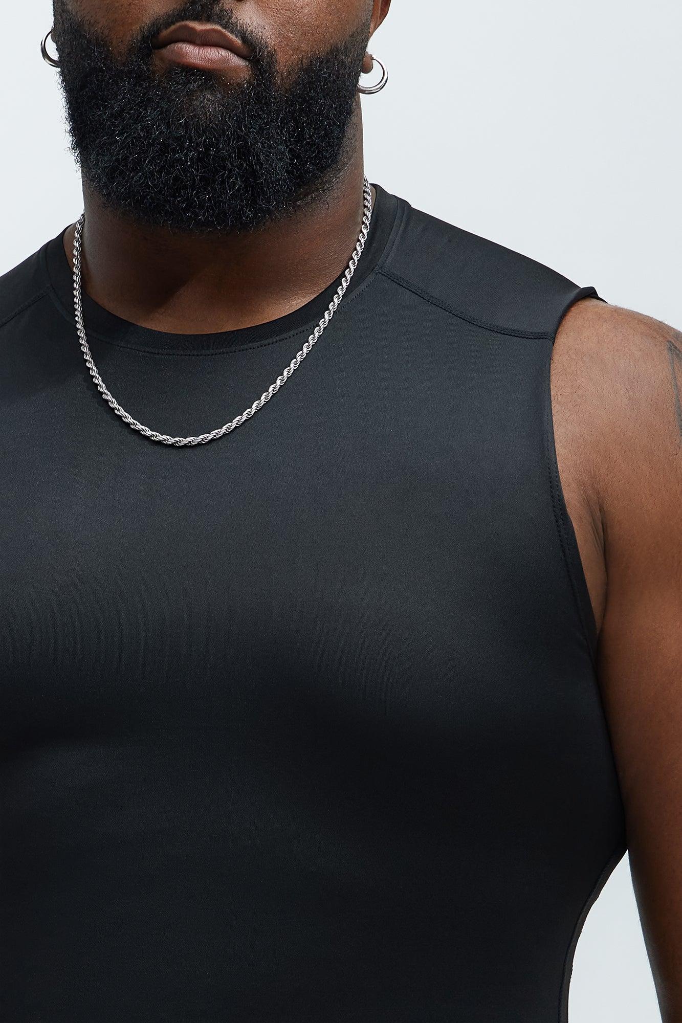 Vital Compression Cut Off Tee - Black Product Image