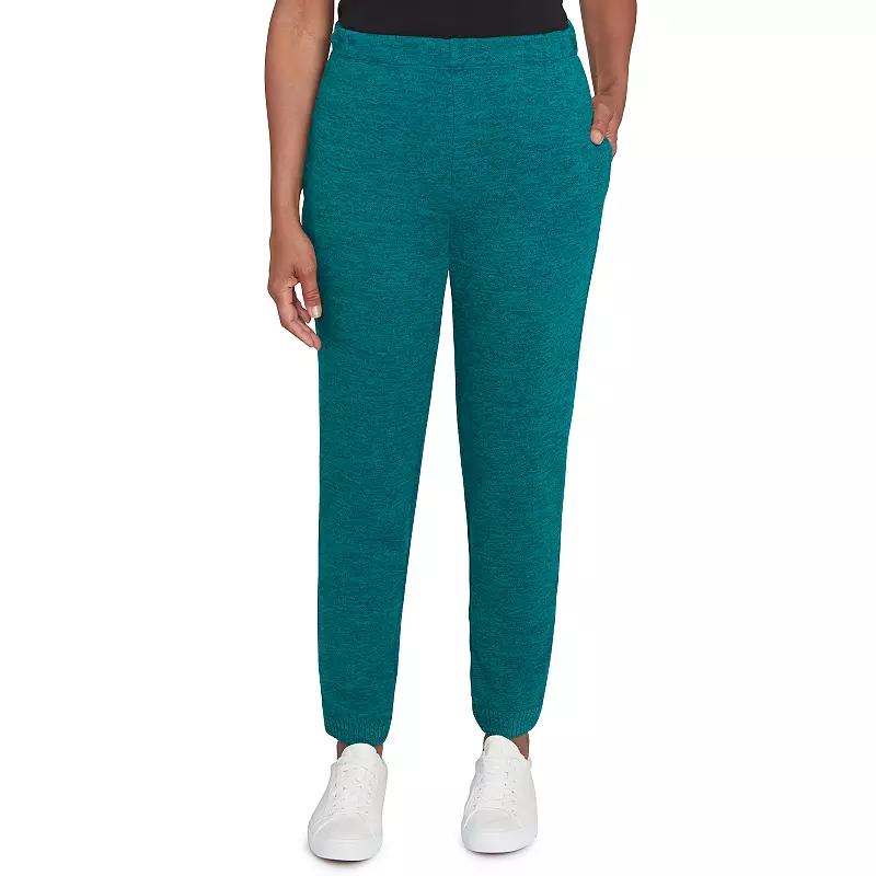 Womens Alfred Dunner Elastic Waist Joggers Green Product Image