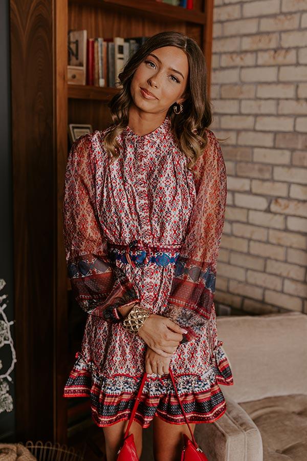 Veranda Brunch Satin Floral Mini Dress Product Image