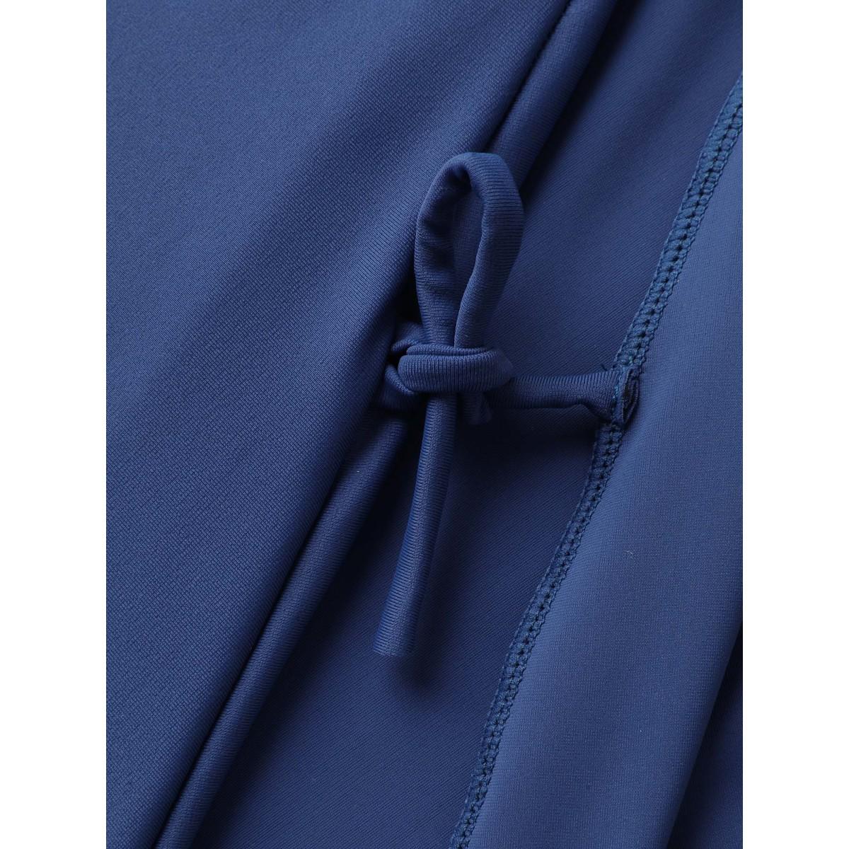 Plus Size Anti-Float Ties Split Swim Dress Women's Swimwear Stone Resort Bodycon U-neck High stretch Curve Swim Dresses BloomChic 26/4X Product Image