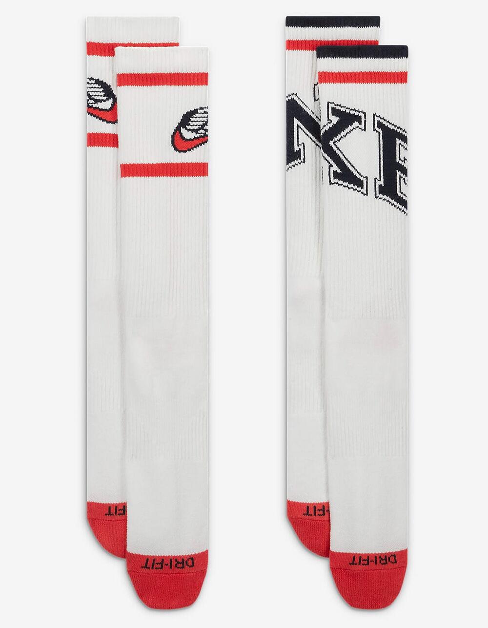 NIKE Everyday Plus 2 Pack Cushioned Crew Socks - WHITE COMBO Product Image