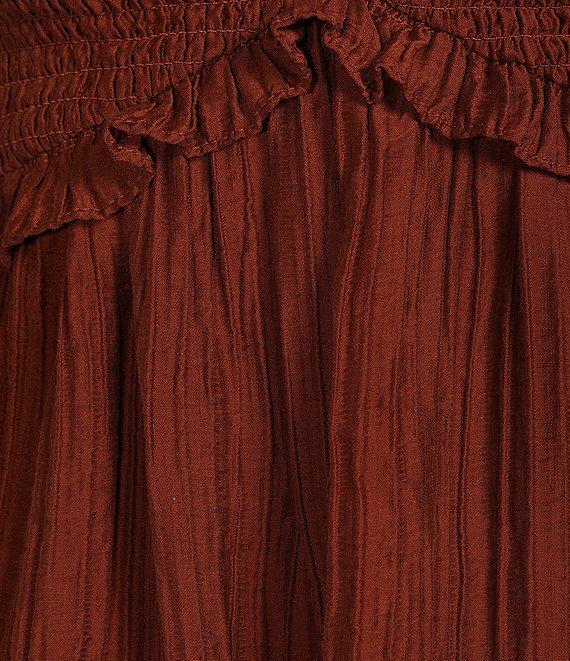 Midnight Doll Short Sleeve V-Neck Texture Woven Dress Product Image