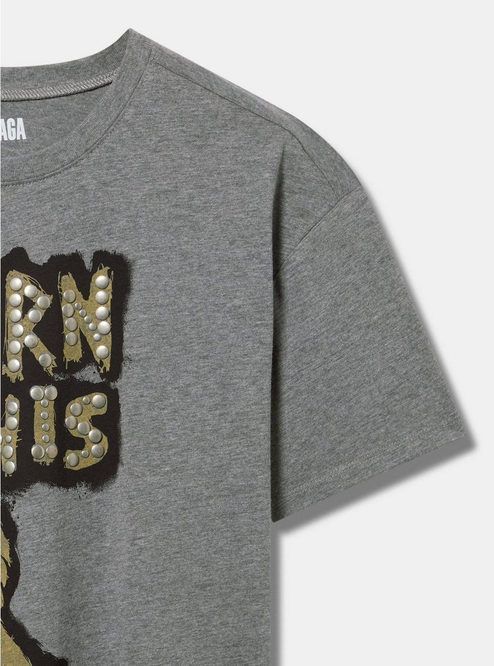 Lady Gaga Relaxed Cotton Crew Studded Tee Product Image