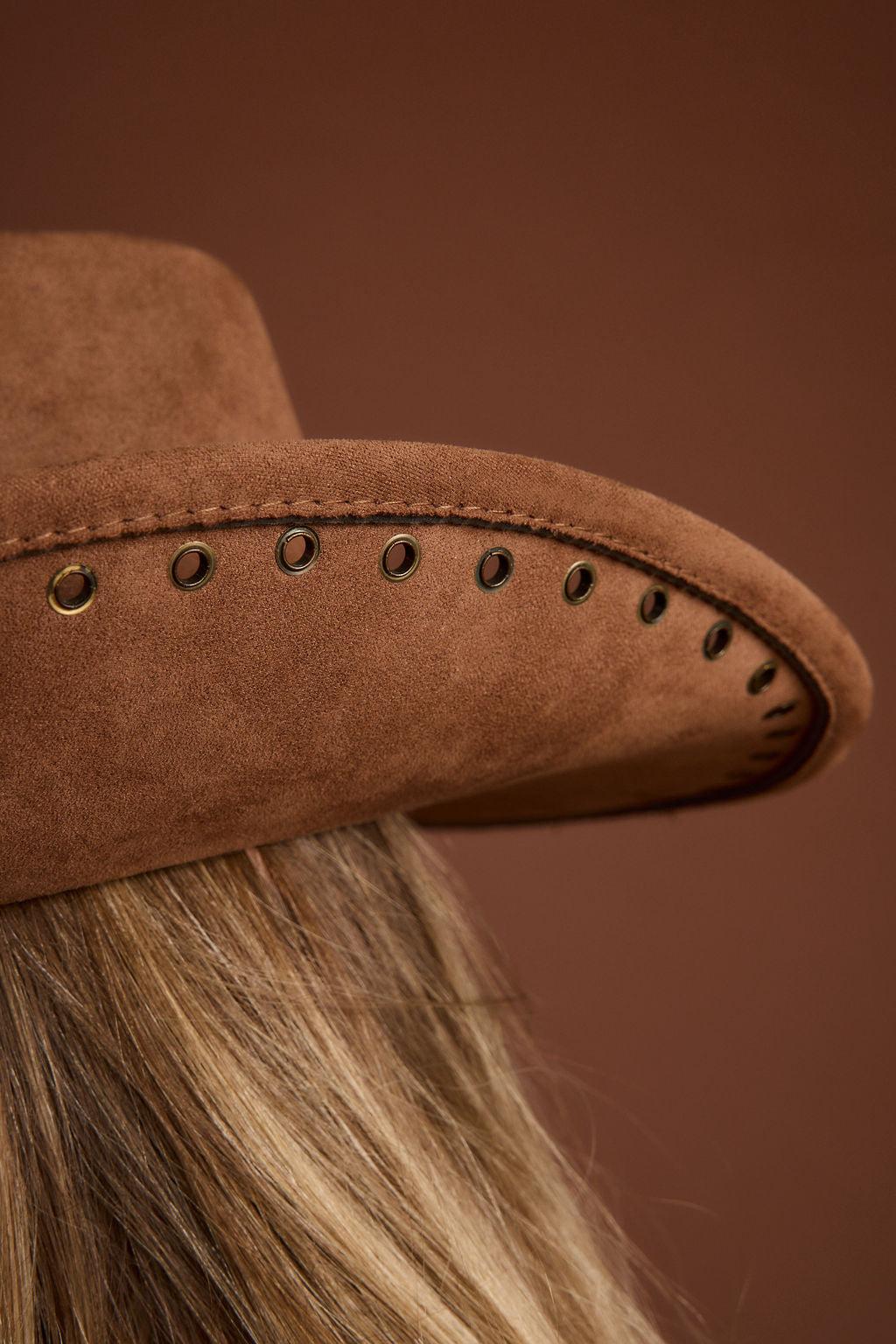 Maeve Brown Faux Suede Cowboy Hat Product Image