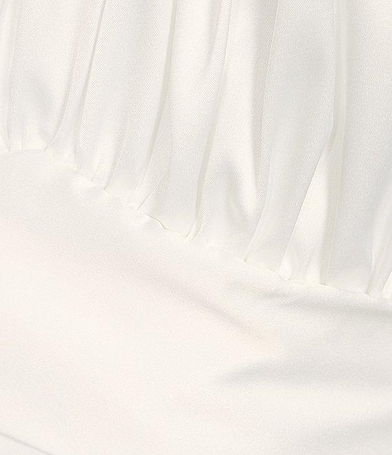 B. Darlin Satin Long Sleeve Tie Waist Mini Dress Product Image