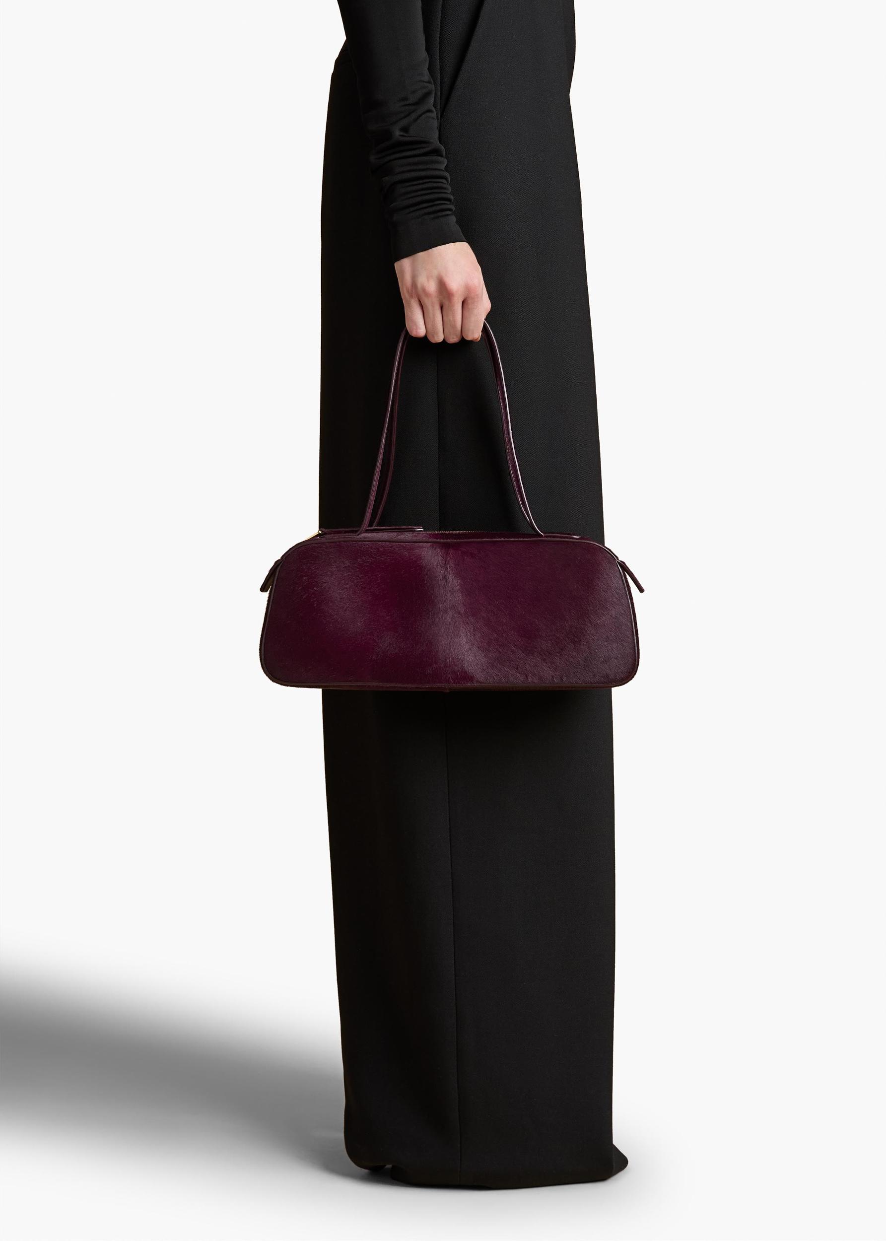 Simona Shoulder Bag in Eggplant Haircalf Product Image