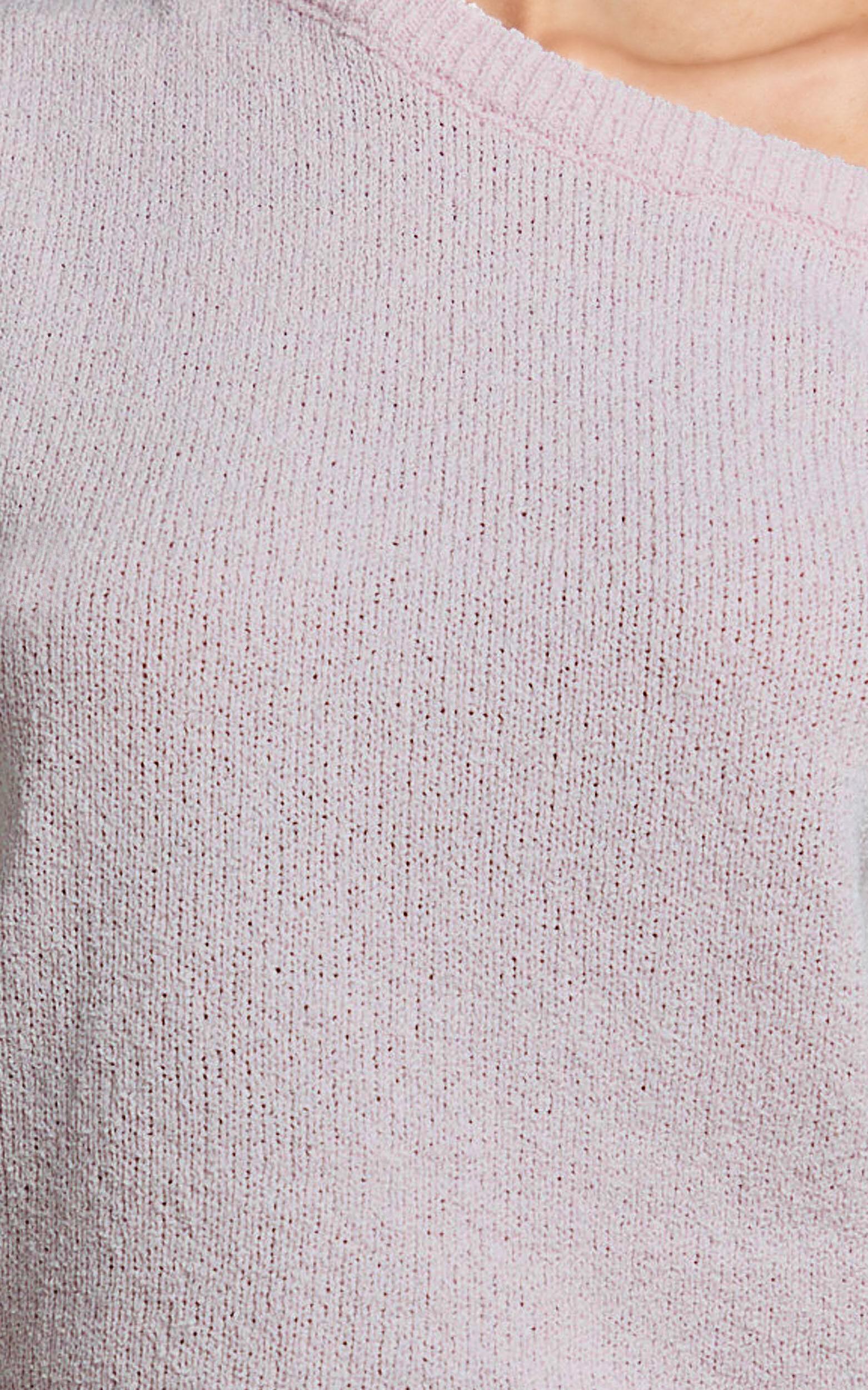 Marilou Top - Knit Off Shoulder Top in Pink Product Image