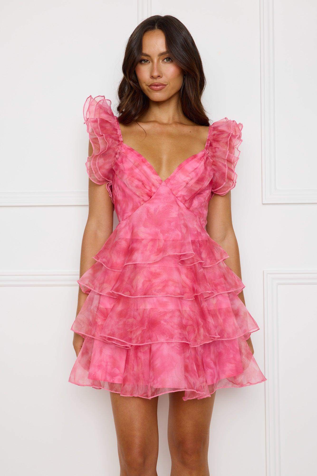 Chic Allure Mini Dress Pink Product Image