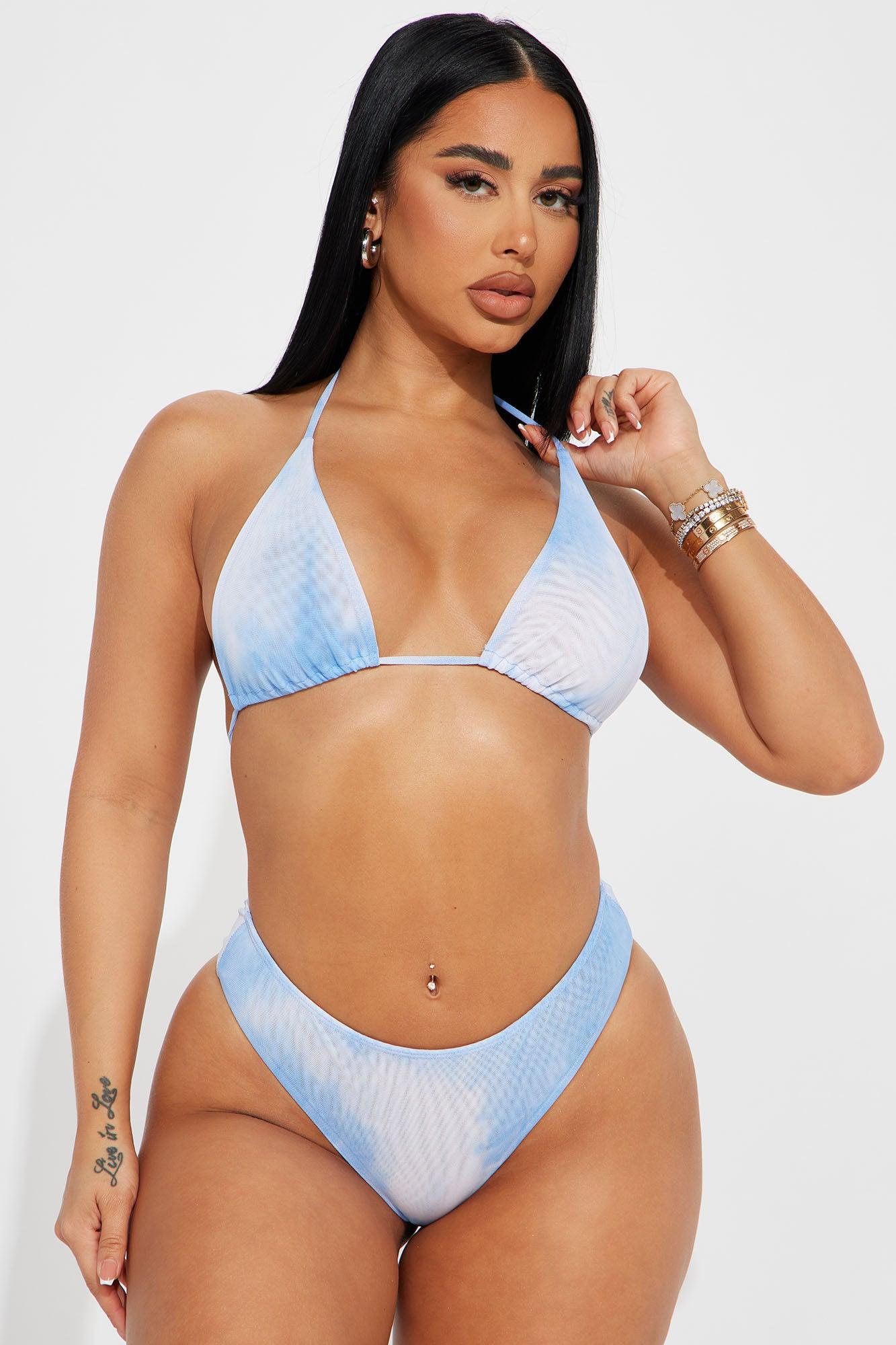 Summers In Tulum Mesh 3 Piece Sunsuit Set - Blue/combo Product Image