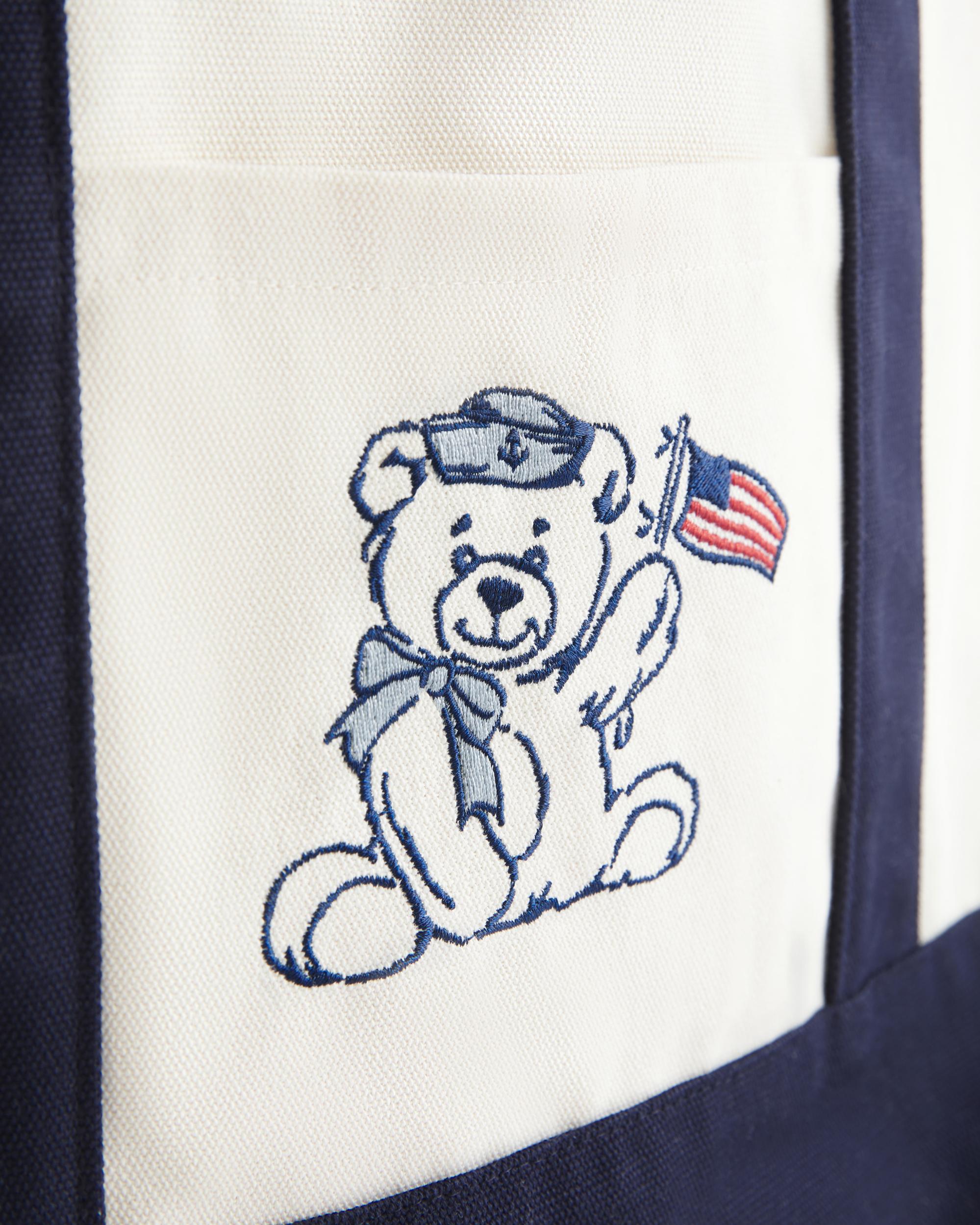 Teddy Bear Graphic Canvas Beach Bag Product Image