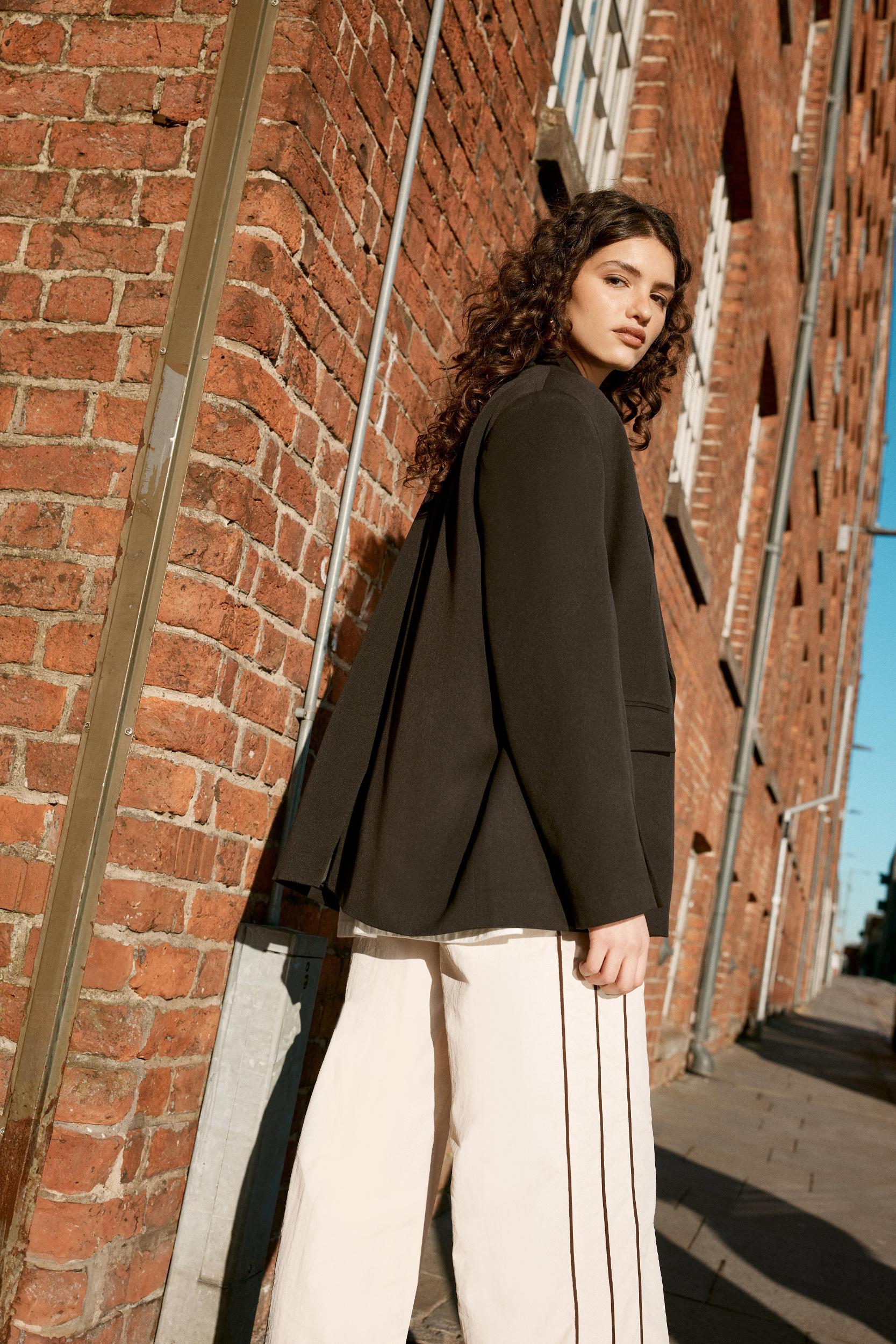 Essentials Tailored Oversized Double Button Blazer Product Image