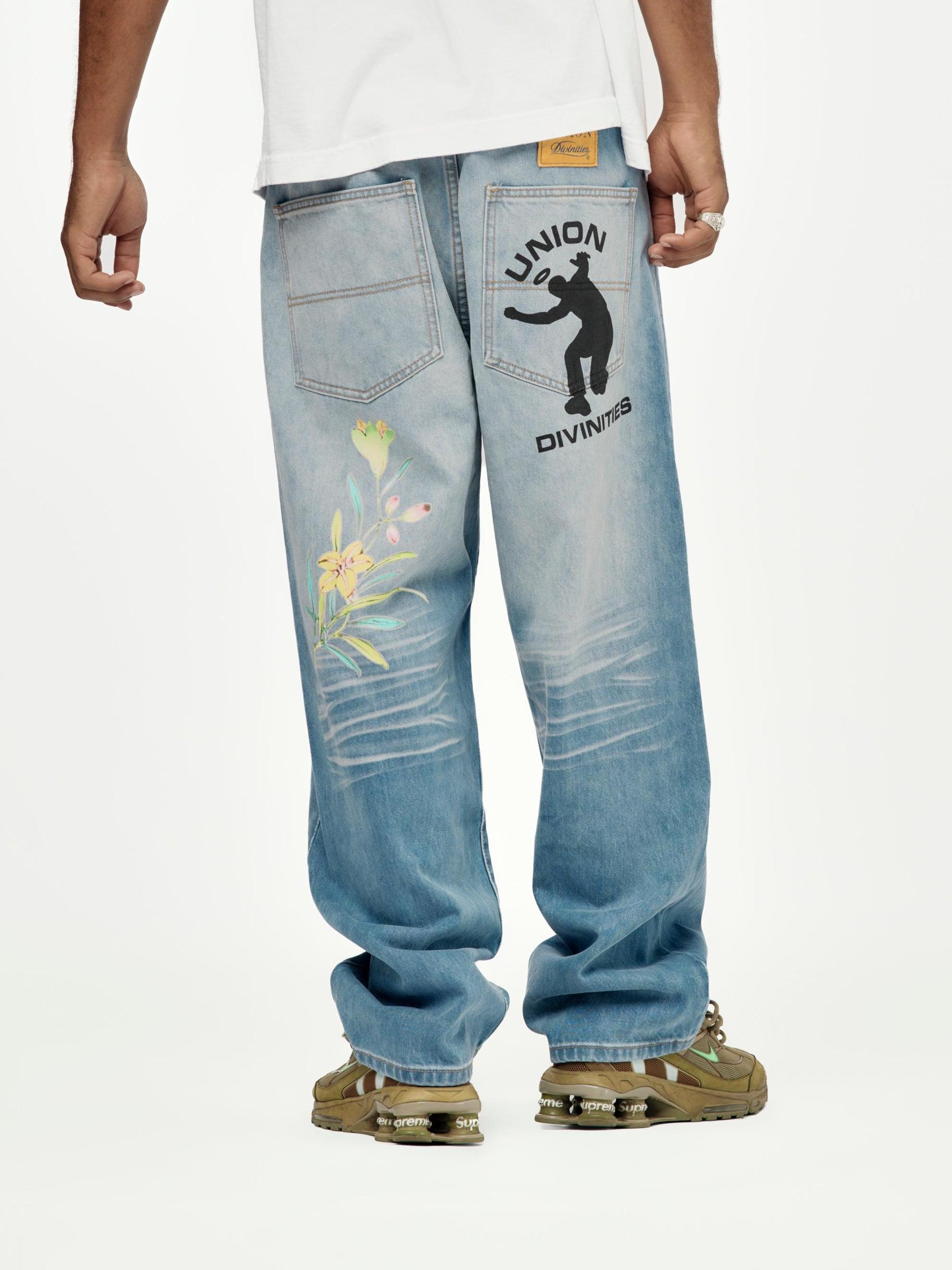 Divinities x Union Distressed Jeans (Stone Wash) Product Image