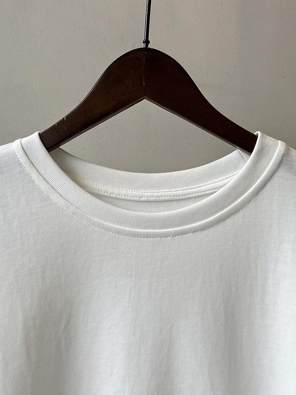 Loose Sleeveless Split-Joint Round-Neck T-Shirts Tops Product Image