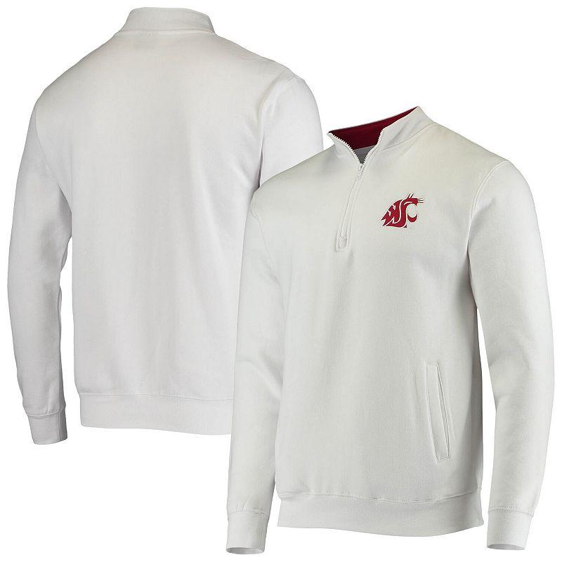 Men's Colosseum White Washington State Cougars Tortugas Logo Quarter-Zip Jacket,  Product Image
